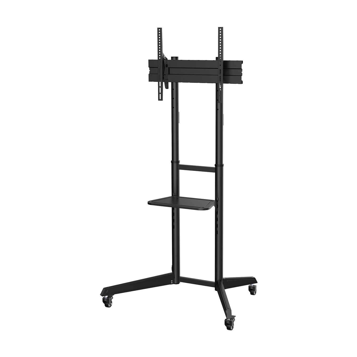 Aisens AISENS ECO Support de Sol avec Roue, Plateau DVD pour Moniteur/TV 50Kg de 37-70, Noir