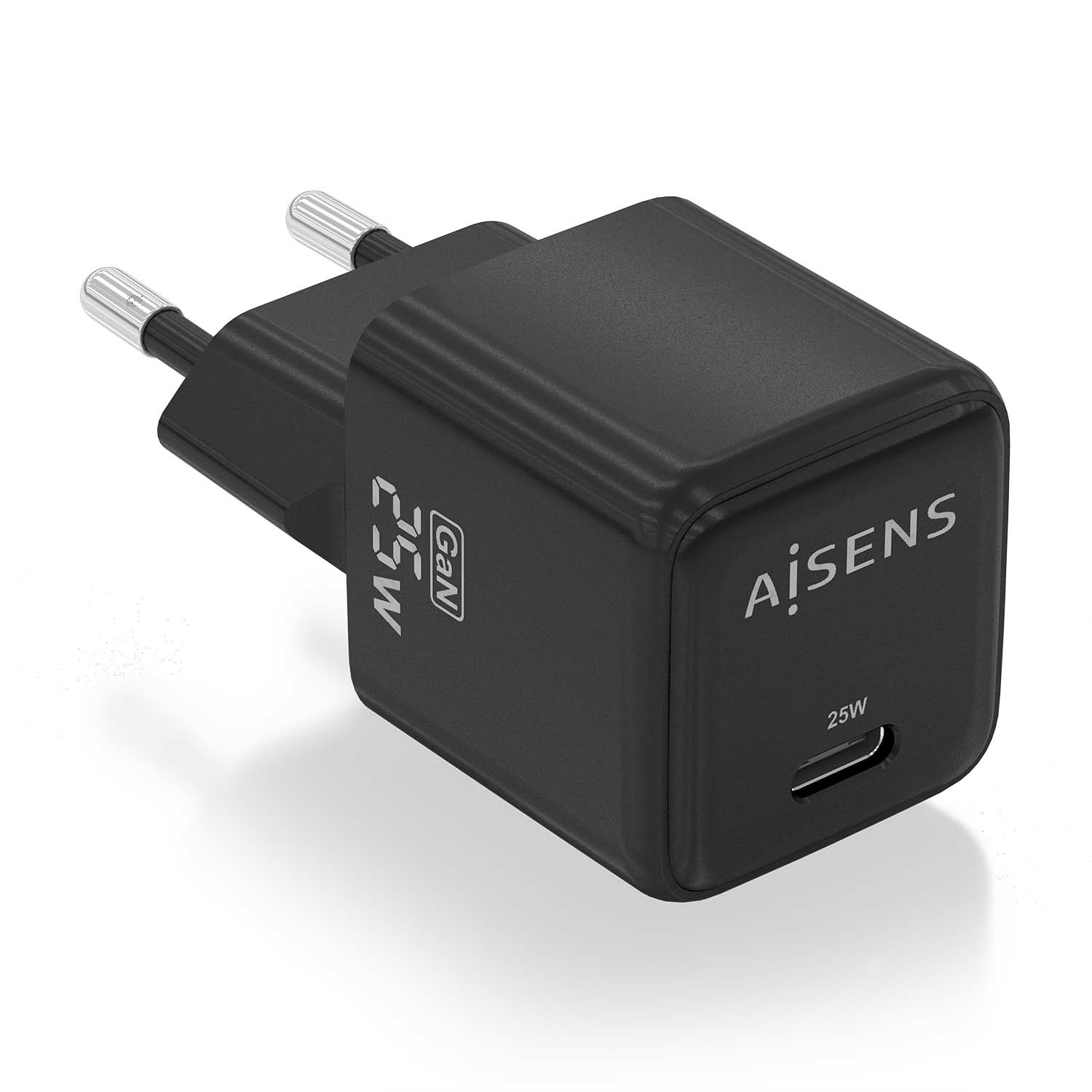 Aisens Chargeur ASCH-25W1P013-BK GaN 25 W 1 x USB-C PD3.0 QC4.0 Noir