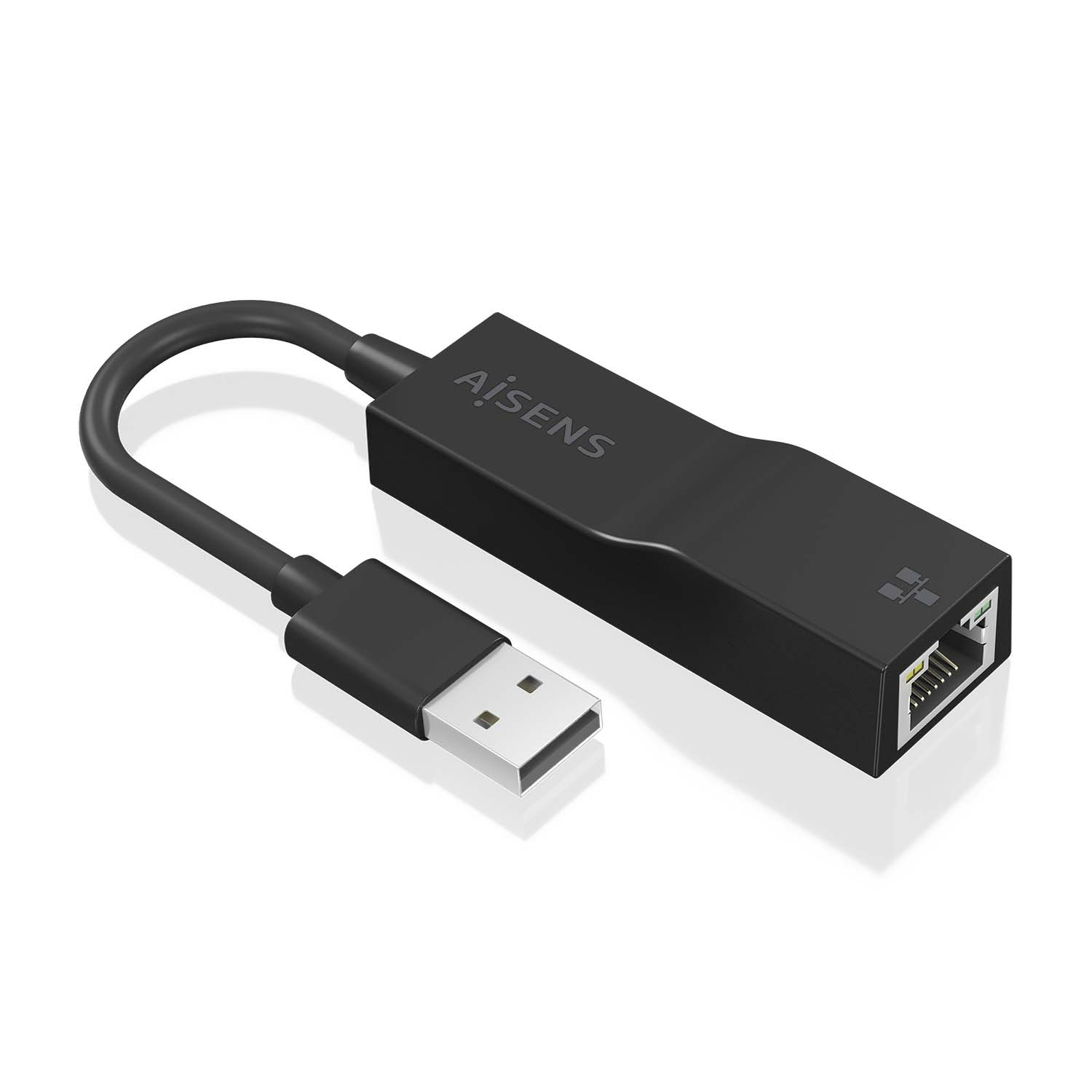 Aisens Convertisseur USB 3.0 vers Gigabit Ethernet AISENS 10/100/1000 Mbps 15 cm Noir PC