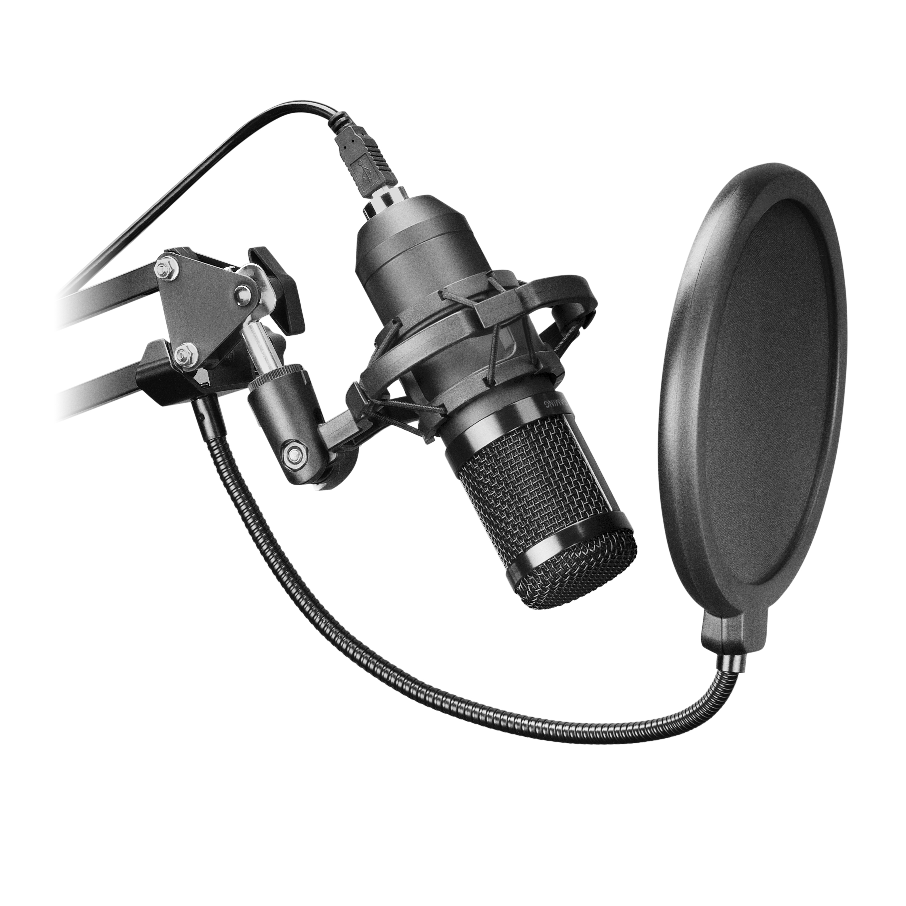 MARS GAMING Microphone MMicPro avec bras de montage (Noir)