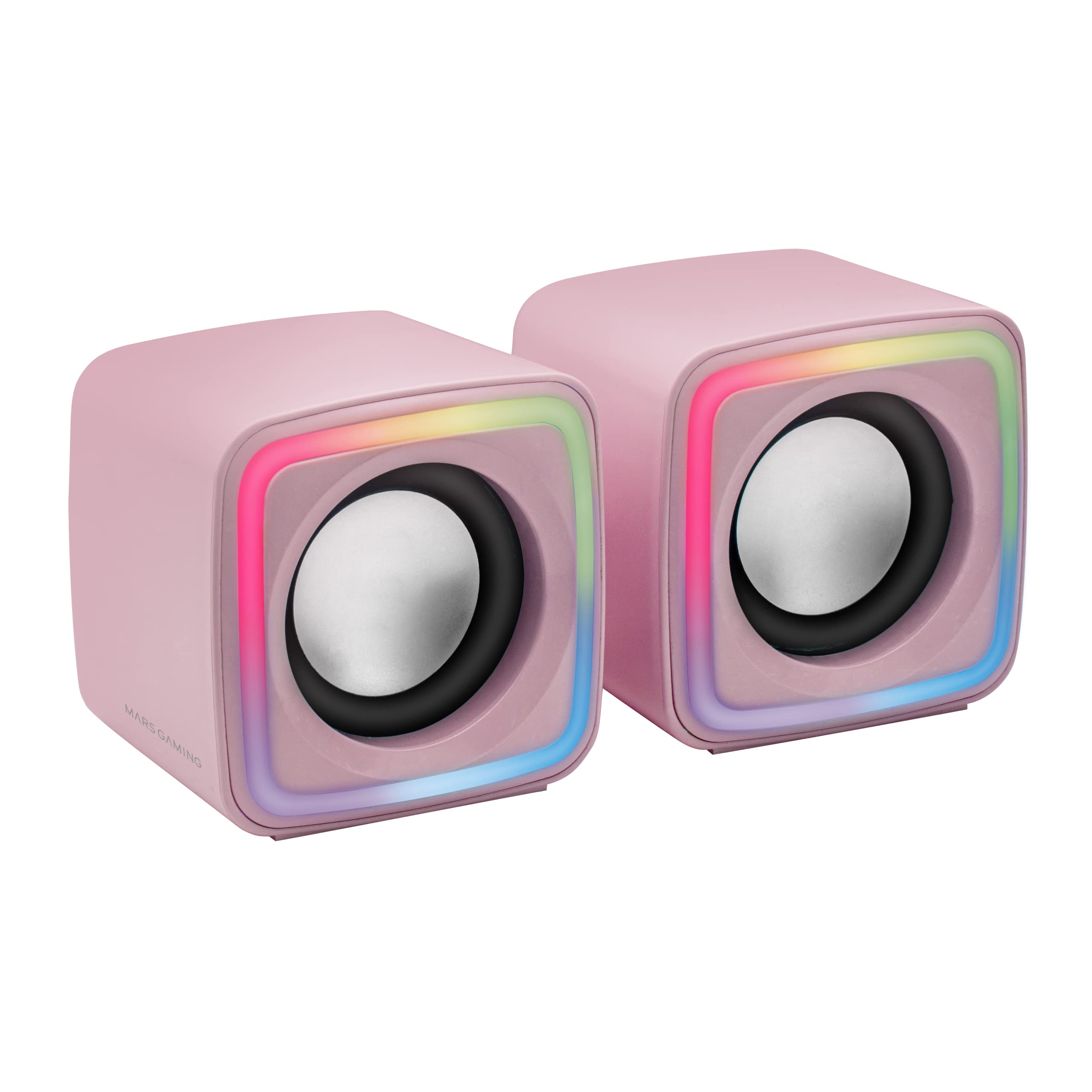 MARS GAMING Enceintes MSCube RGB (Rose)