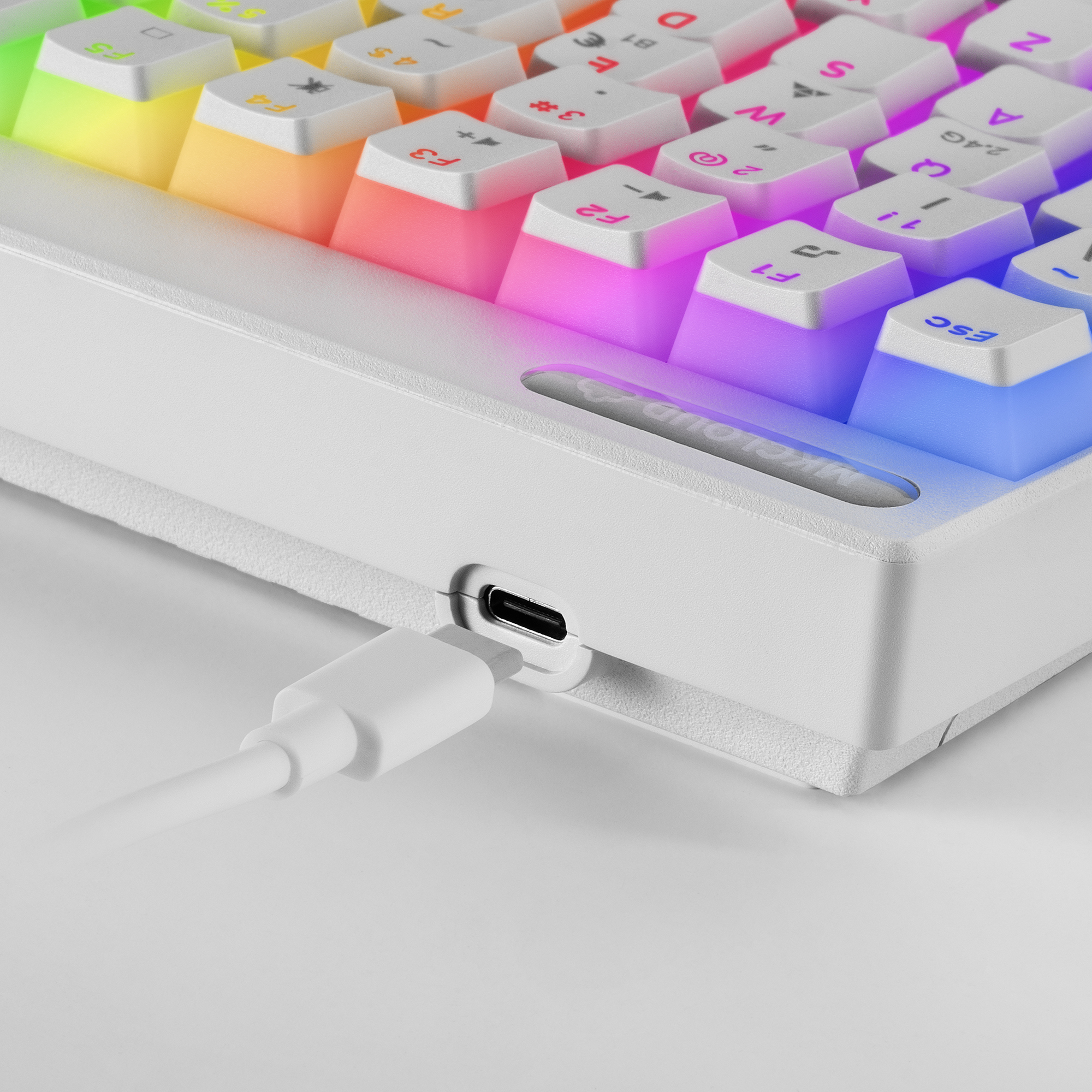 MARS GAMING Clavier sans fil Bluetooth mécanique MK Cloud RGB (Blanc)