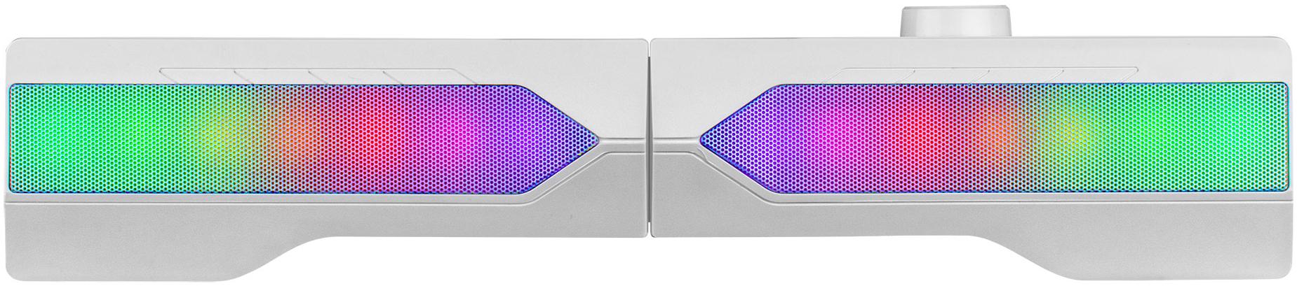 MARS GAMING Enceintes 2 en 1 MSDuo RGB (Blanc)