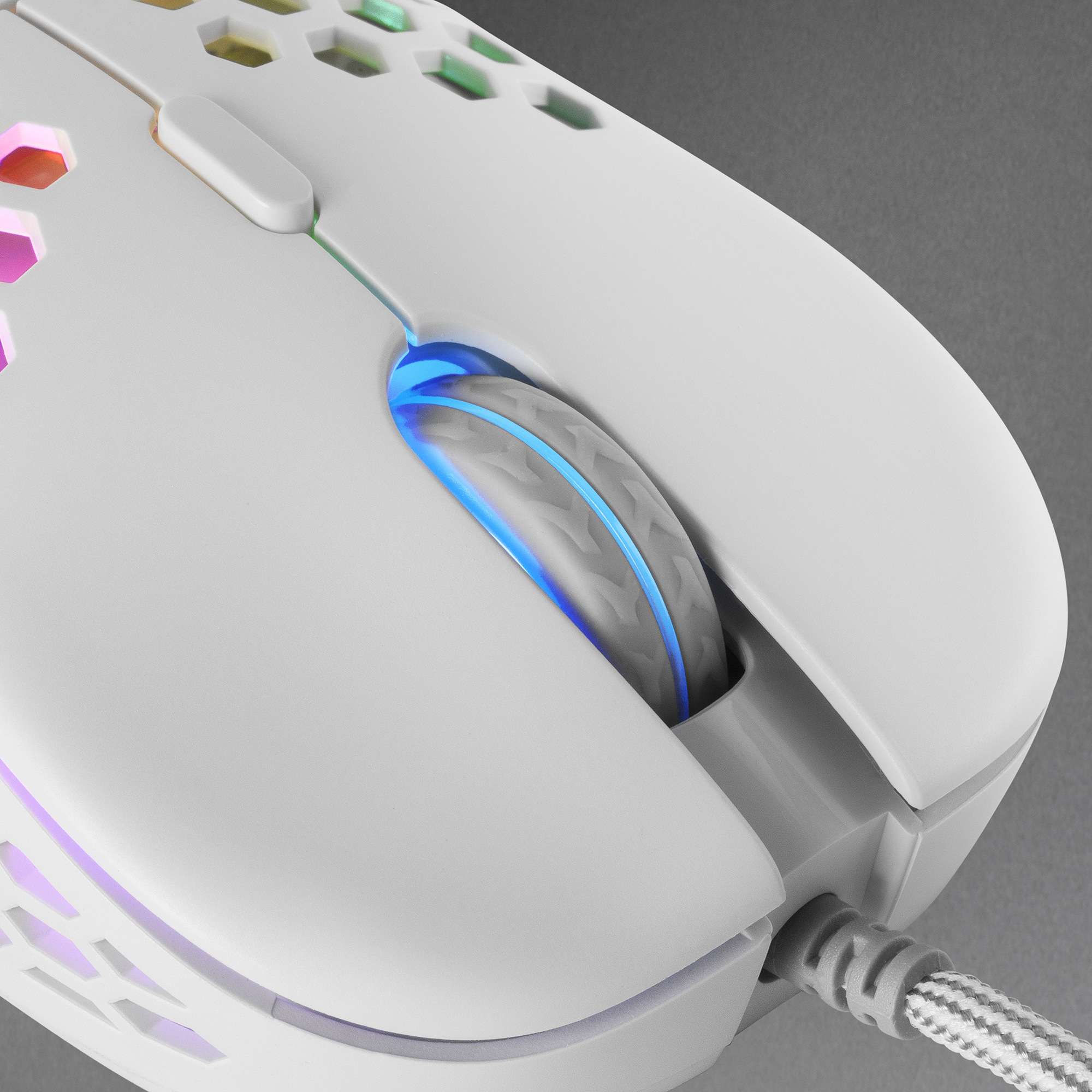 MARS GAMING Souris filaire Gamer MM55 RGB (Blanc)