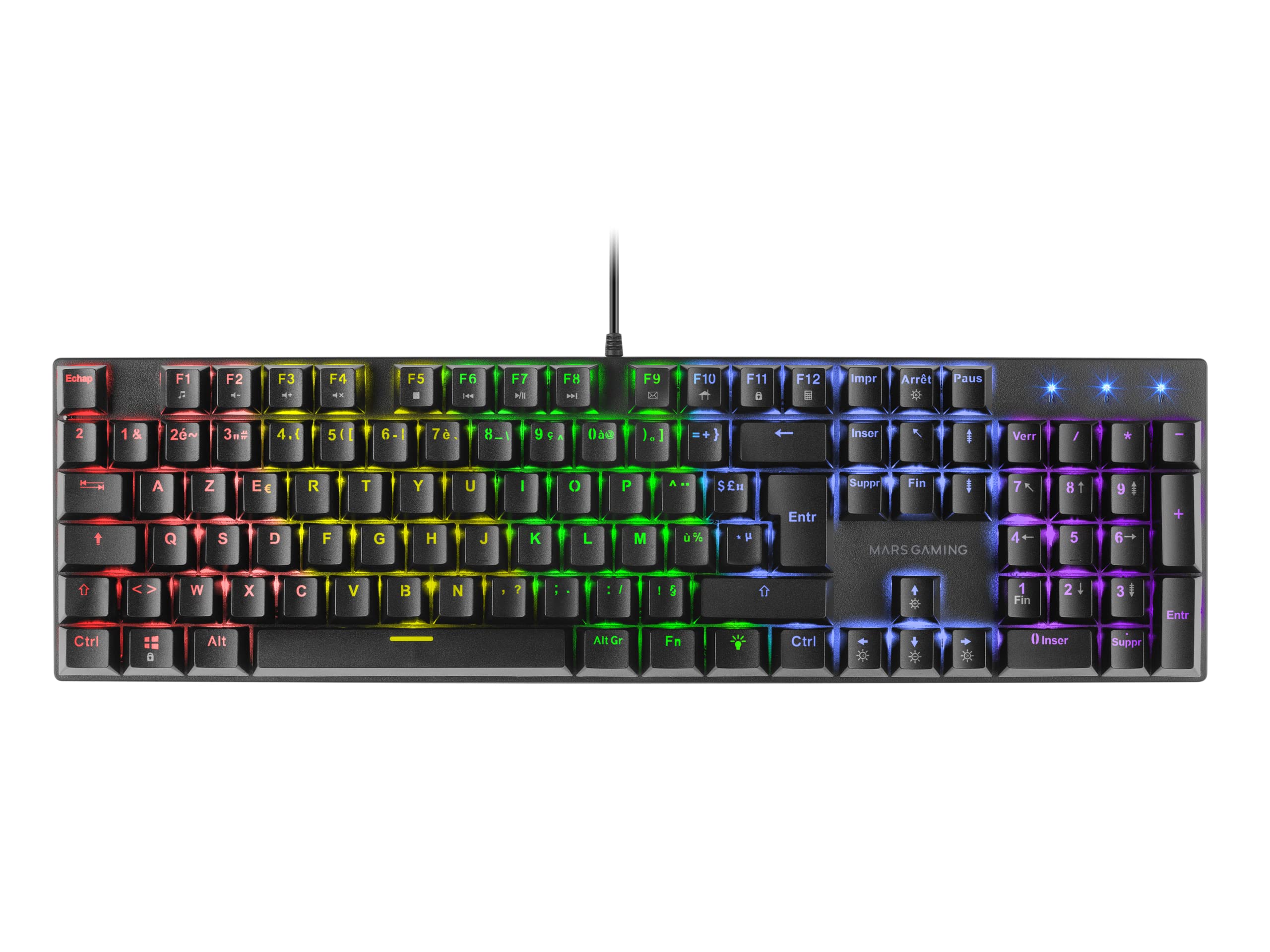 MARS GAMING Clavier Gamer mécanique MK422 RGB (Brown Switch)