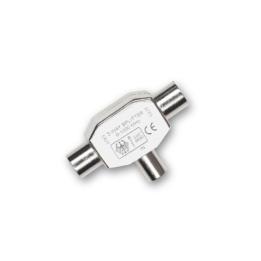 D2 Diffusion Té Coax 9.52mm 1 entrée Femelle / 2 sorties M le