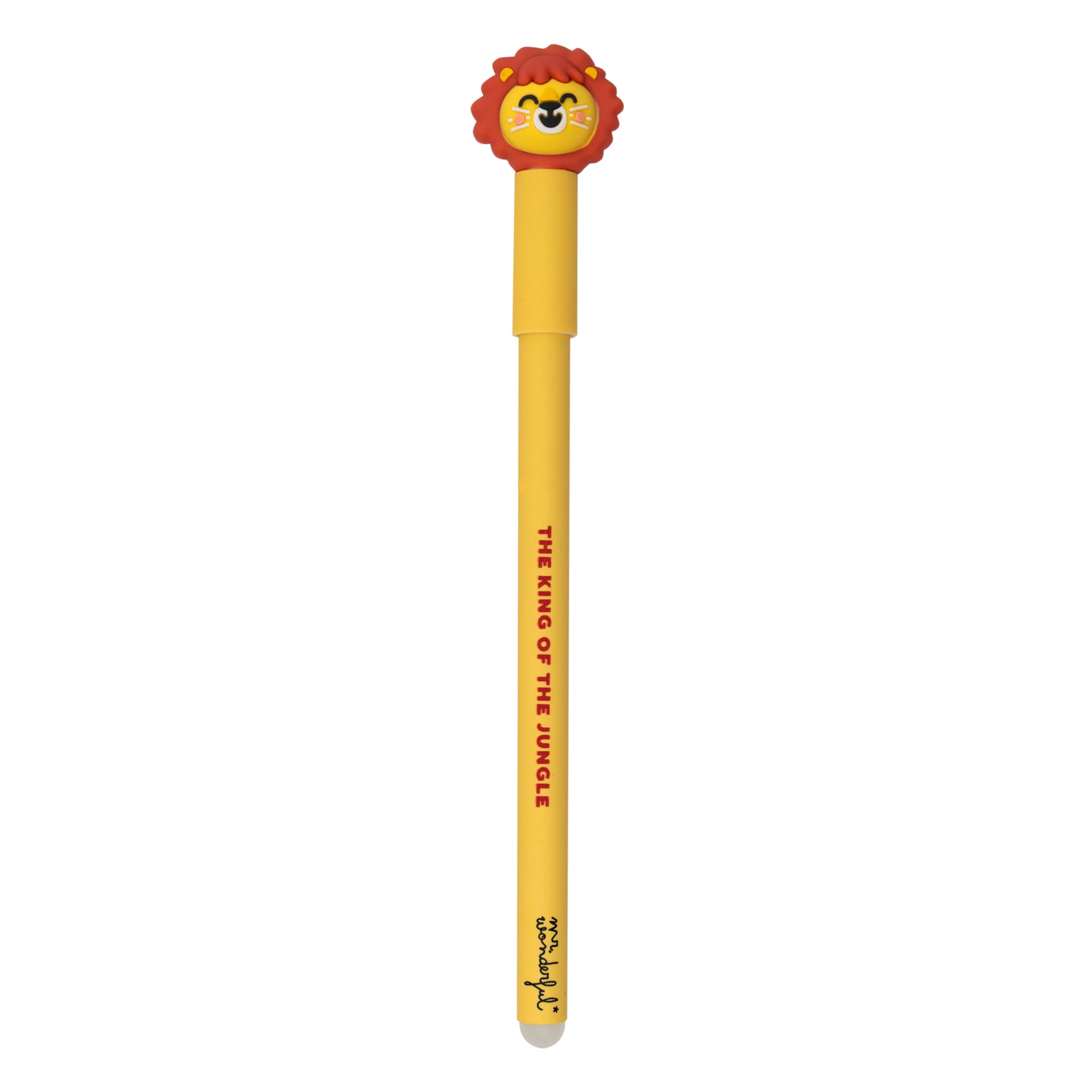 Mr. Wonderful Stylo à bille effaçable Lion The king of the jungle