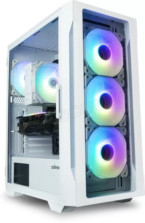 ZALMAN Boitier Moyen Tour ATX S5 Neo RGB avec panneaux vitrés (Blanc)