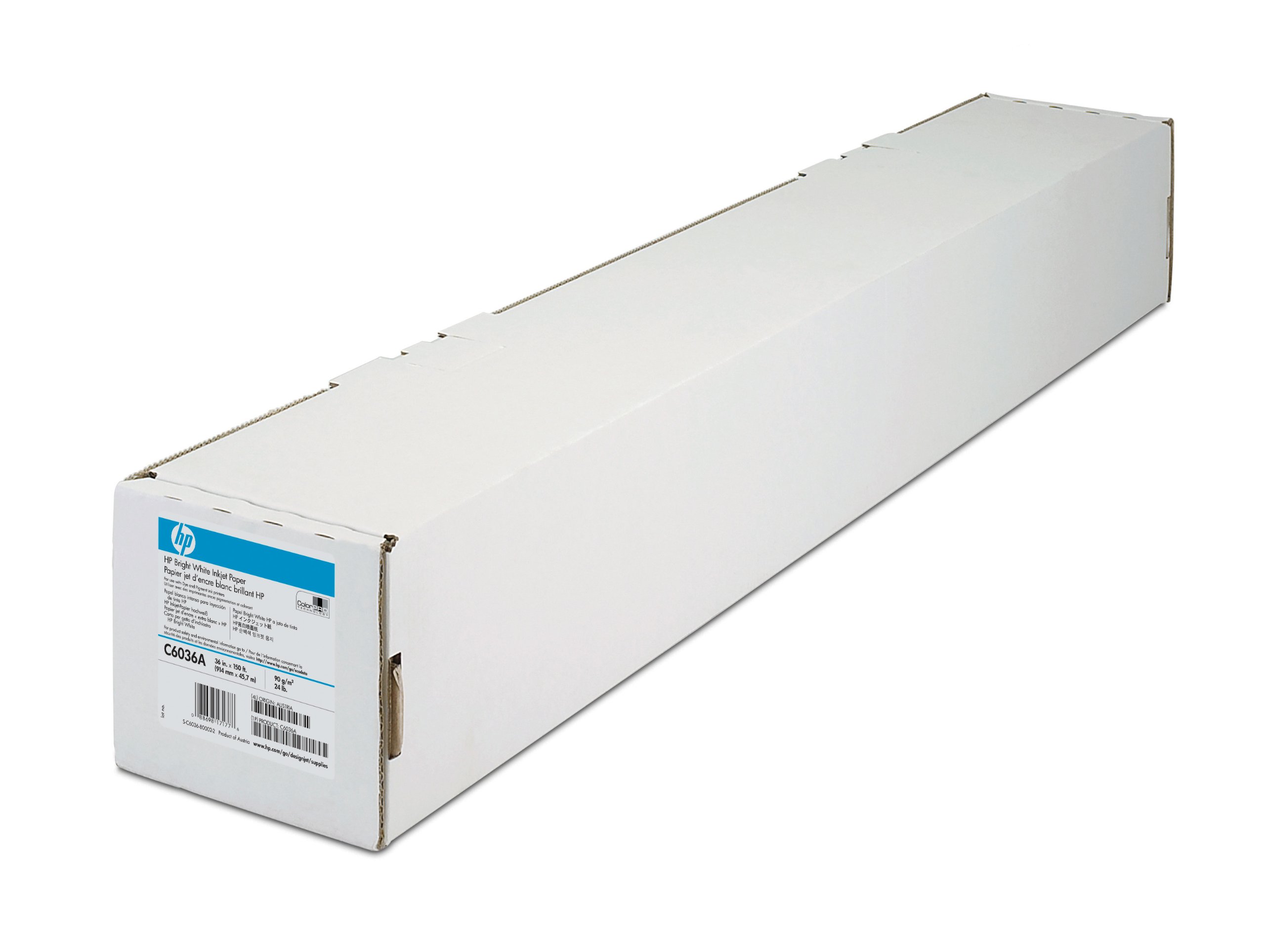 BMG HP C6036A Papier blanc brillant inkjet 90g/m2 914mm x 45.7m 1 rouleau pack de 1
