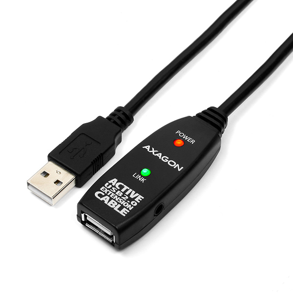 AXAGON ADR-210 aktives USB-Verlängerungskabel, USB 2.0, USB-A sur USB-A