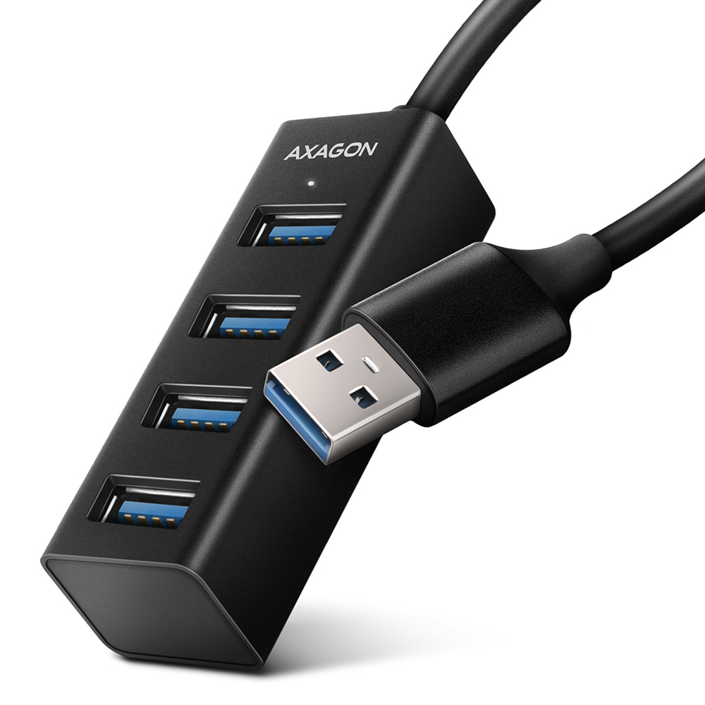 AXAGON HUE-M1A Superspeed USB-A Mini Hub, 4x USB 3.0