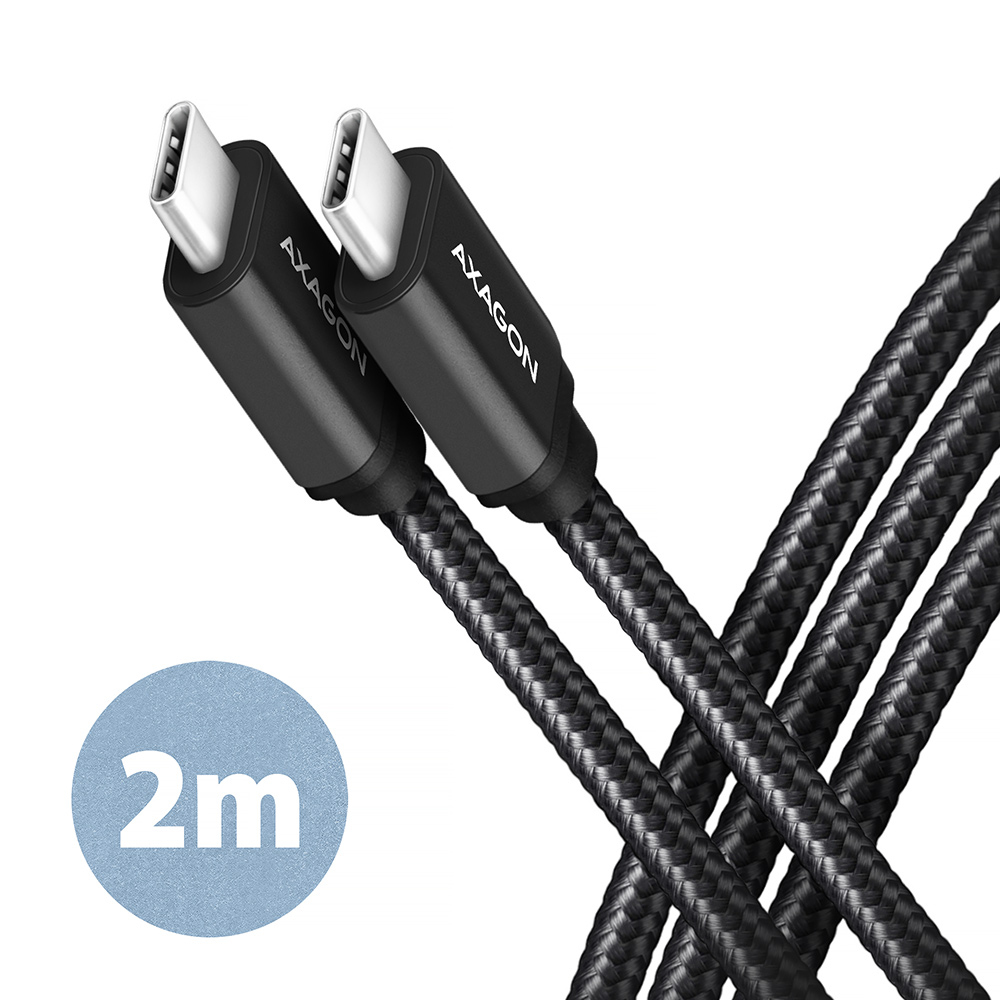 AXAGON BUCM3-CM20AB Kabel USB-C 3.2 Gen 1 sur USB-C 3.2 Gen 1, noir