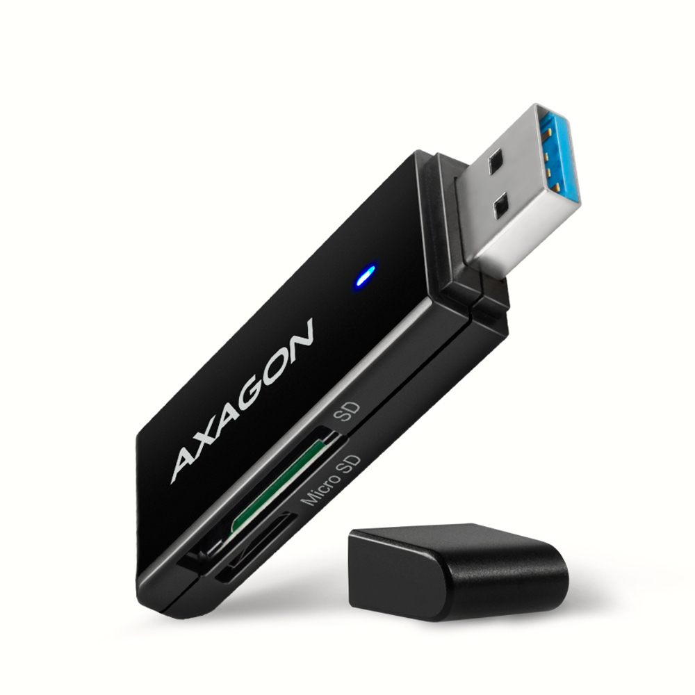 AXAGON CRE-S2N Cardreader USB-A 3.2 Gen 1, SD, microSD