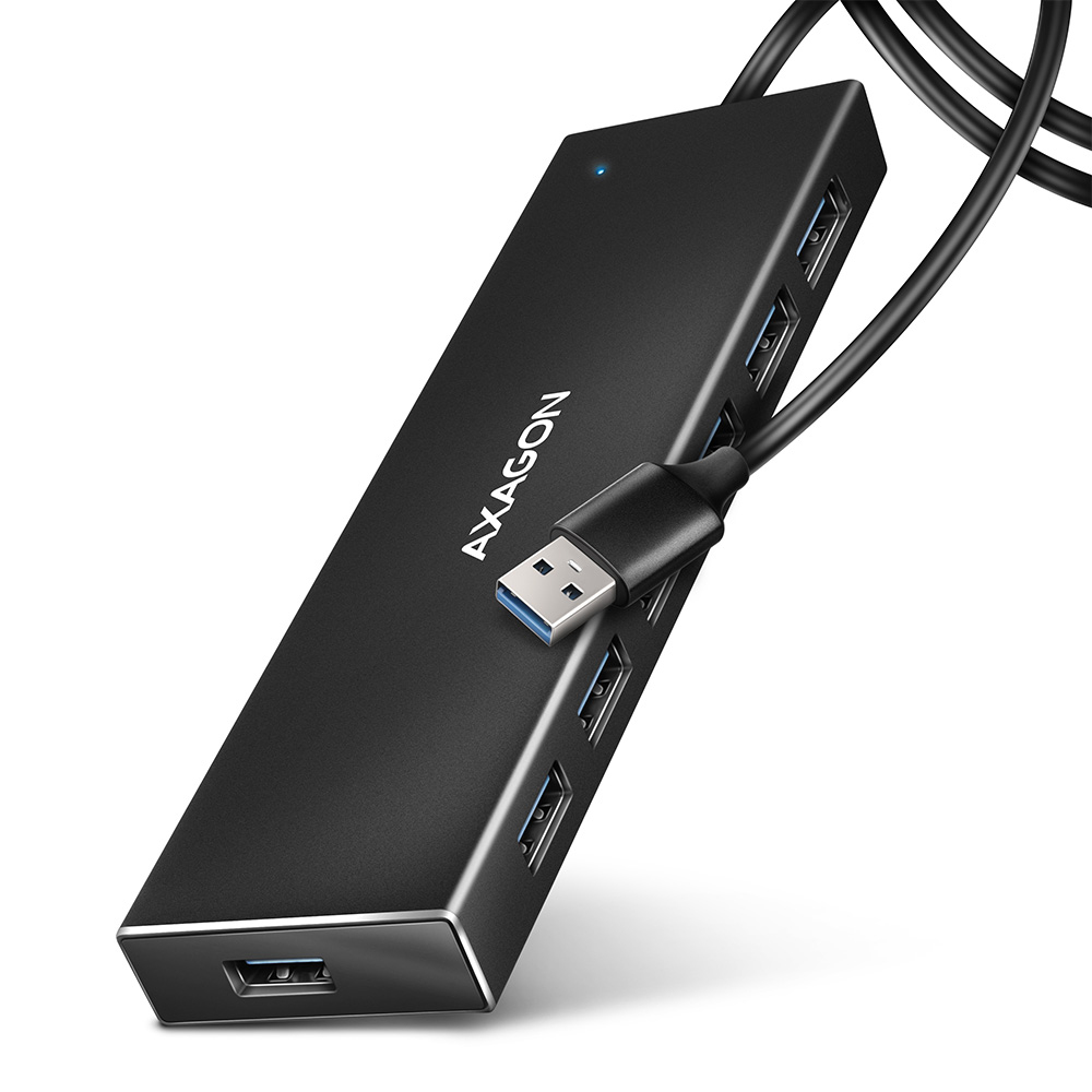 AXAGON HUE-F7A USB-Hub, 7x USB 3.2 Gen 1, externe Stromversorgung