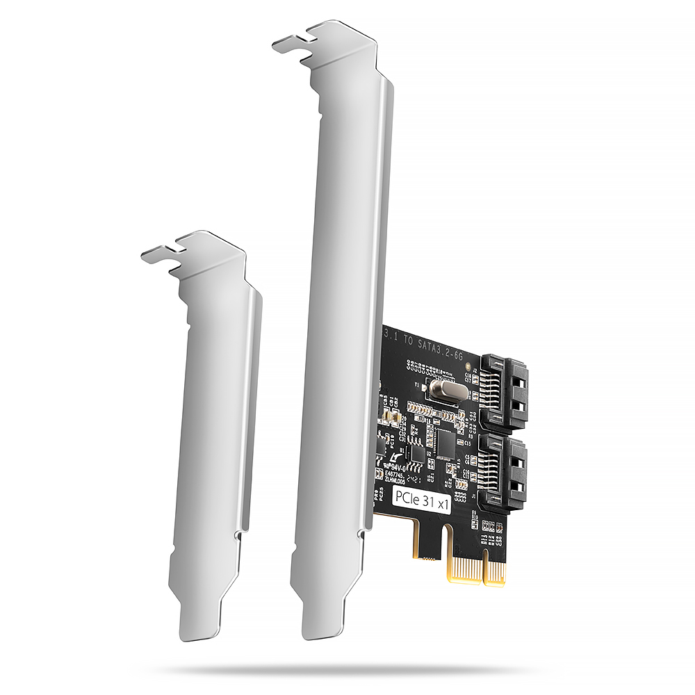 AXAGON PCES-SJ2 PCIe Controller 2x internal SATA 6G port, JMB582 + LP