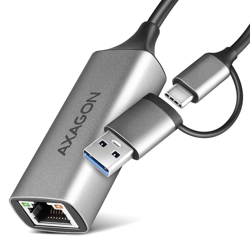 AXAGON ADE-TXCA Gigabit Ethernet Adapter, USB-C + USB-A