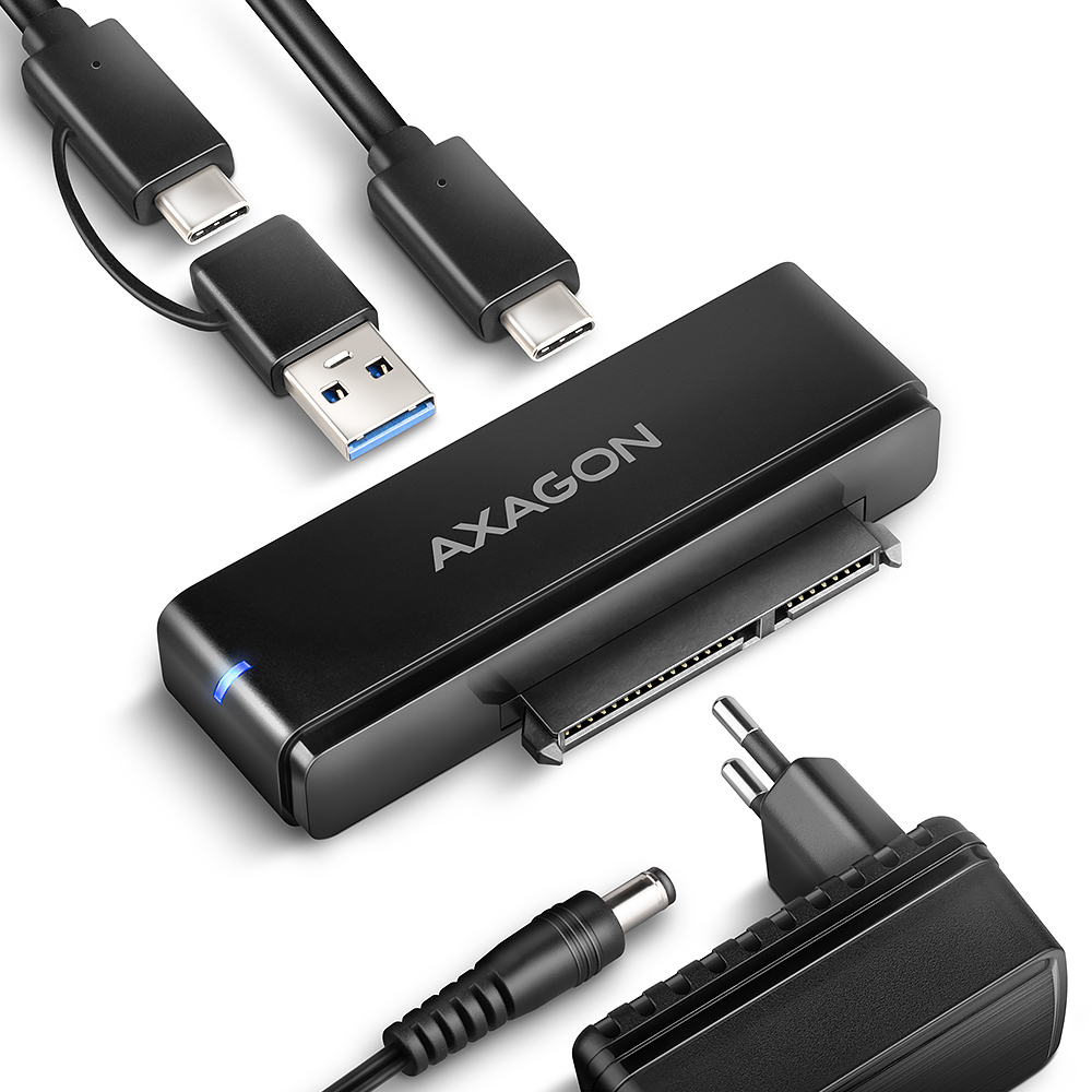 AXAGON Adaptateur USB-C 3.2 ADSA-FPX vers S-ATA SSD/HDD avec alimentation