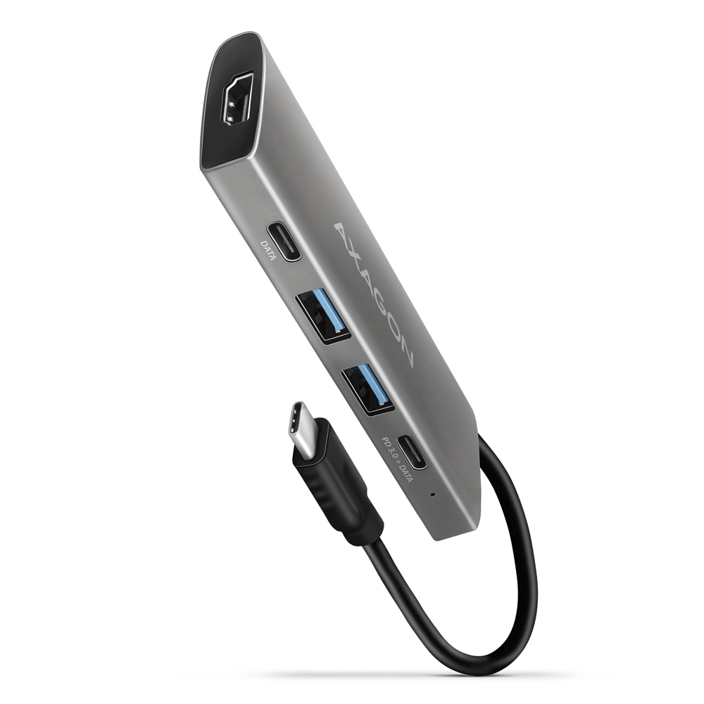 AXAGON HMC-5G21 USB-HUB 2x USB-A + 2x USB-C + HDMI 4K/30Hz, USB-C 3.1