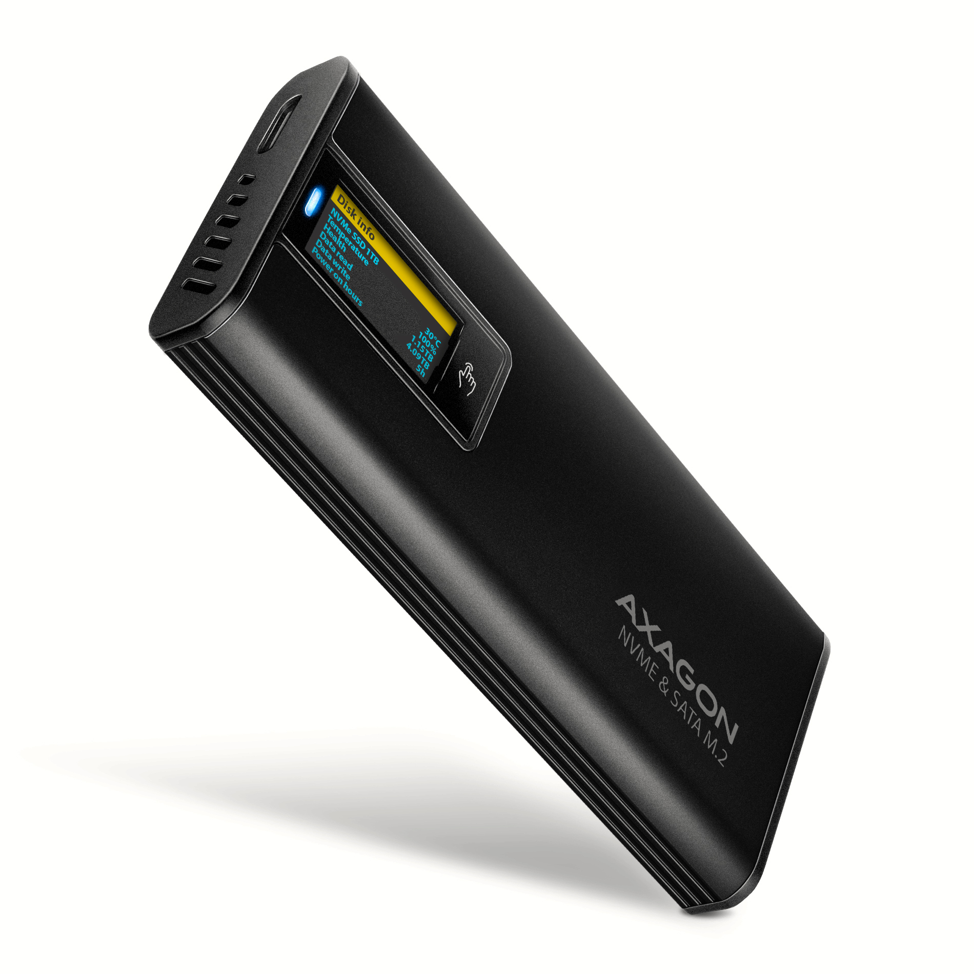 AXAGON Boitier externe USB 3.2  EEM2-SD2B - S-ATA/NVMe M.2 Type 2280 (Noir)
