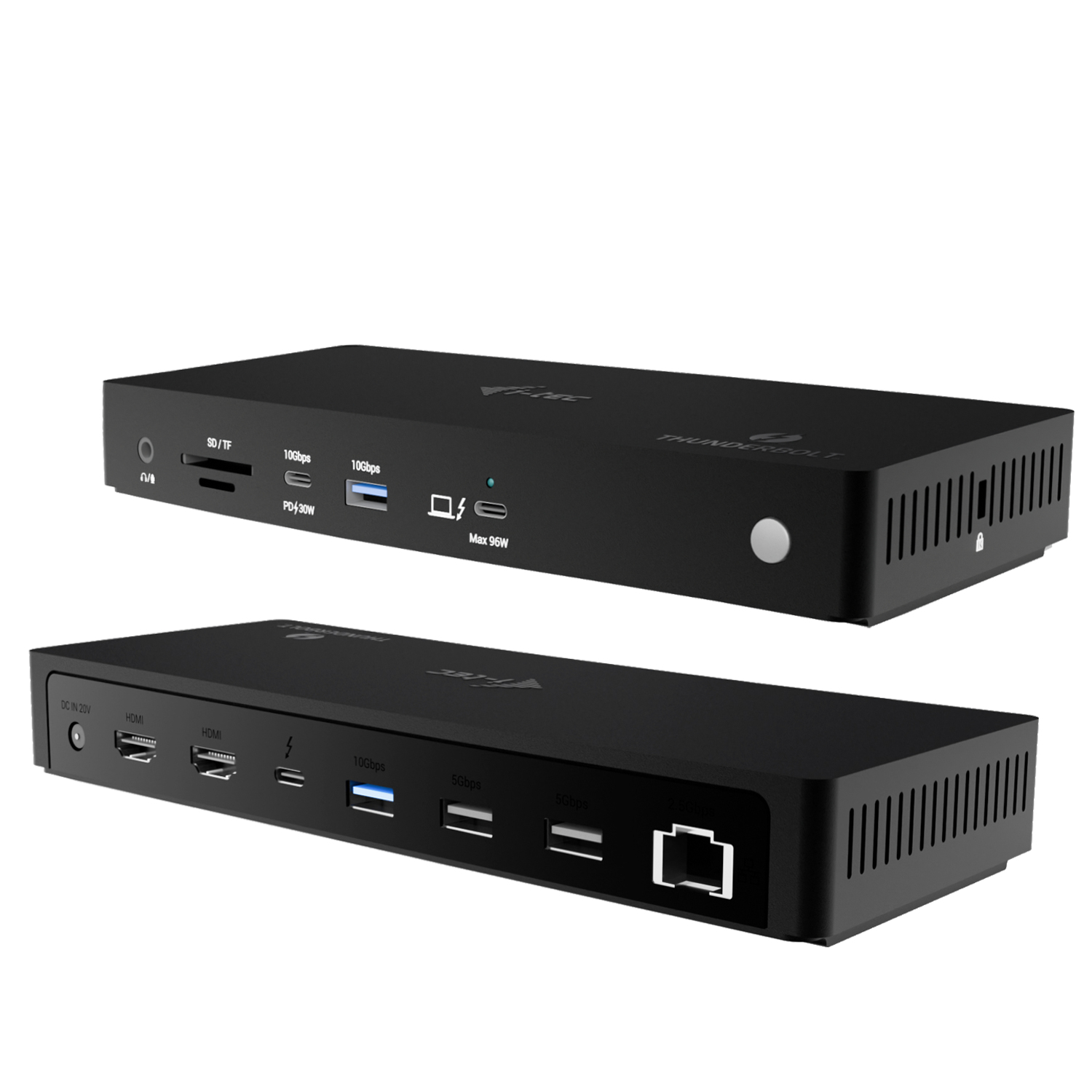 I-TEC Thunderbolt4 3xDisplay DS 2xHDMI 1xTB3 1x2.5GLAN 1xUSB-C Gen2 2xUSB-A Gen2 2xUSB-A Gen1 SD+TF Cardreader 1x Audio/Mic PD 96W