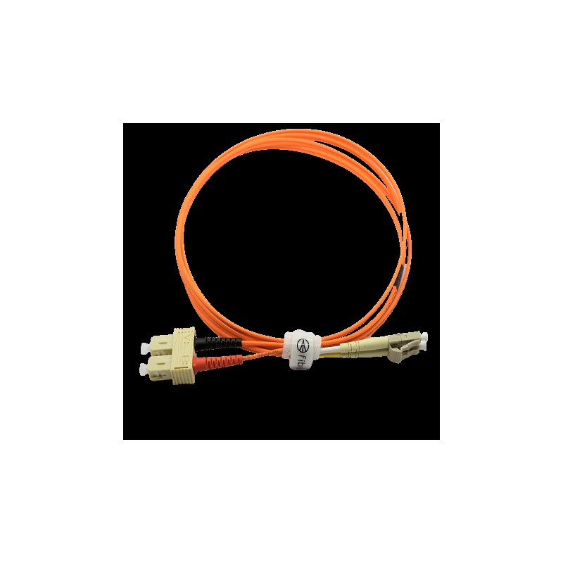 GENERIQUE Jarretière optique duplex HD multi OM2 50/125 SC-UPC/LC-UPC orange