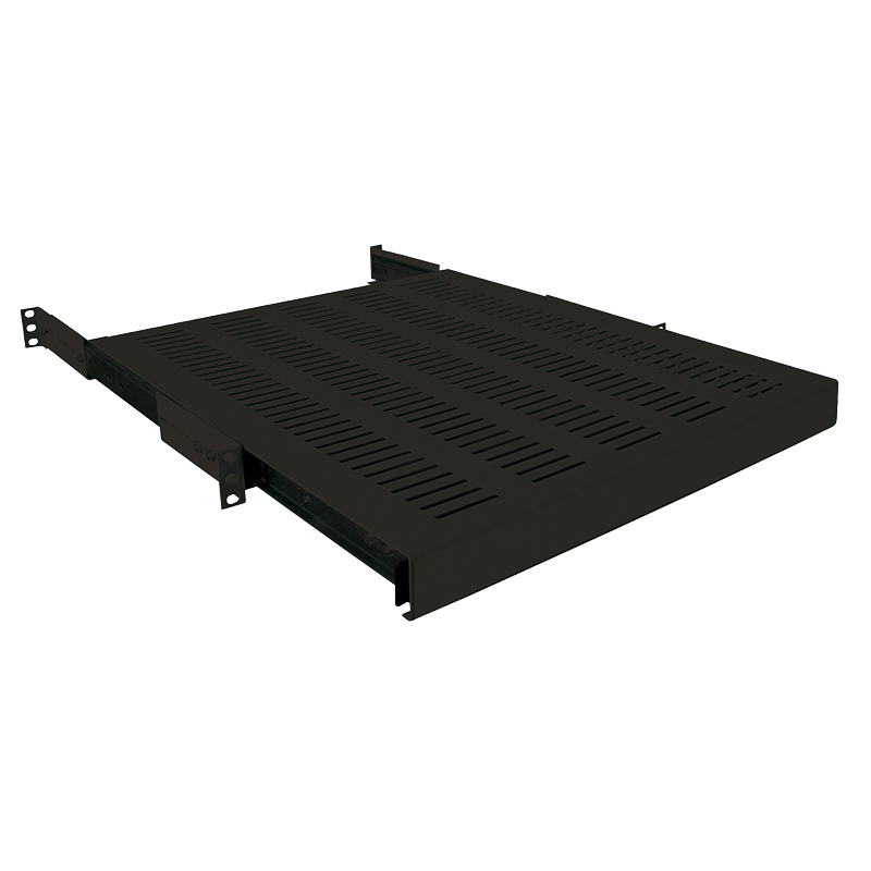 LOGILINK Plateau Coulissant 19 pouces Profondeur 800 mm Noir Charge Max 35 kg