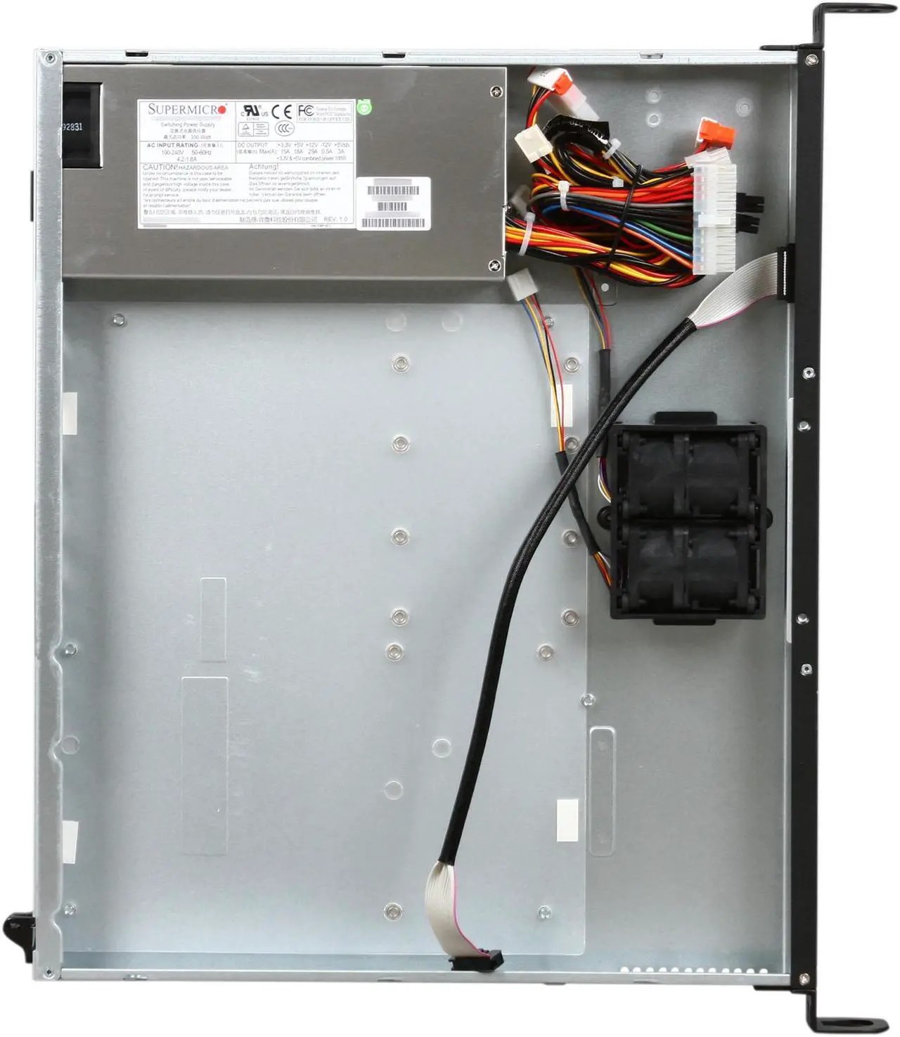 SuperMicro Black 1U 512 Chassis W/350W PWS HF RoHS
