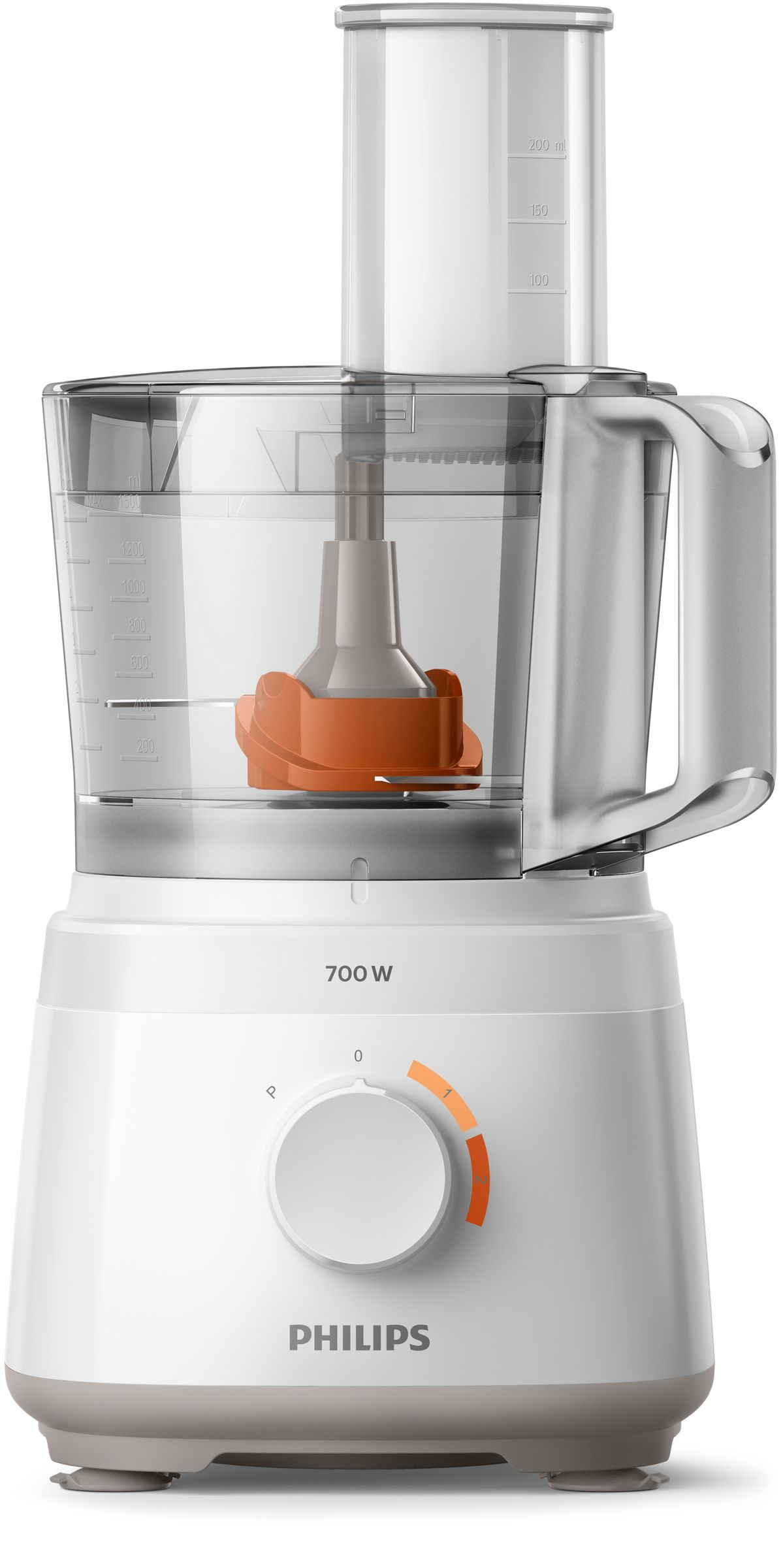 PHILIPS Food processor 700W improved 2.1l bowl 2in1 full metal disc emulsifying kneading chopping blade color: white