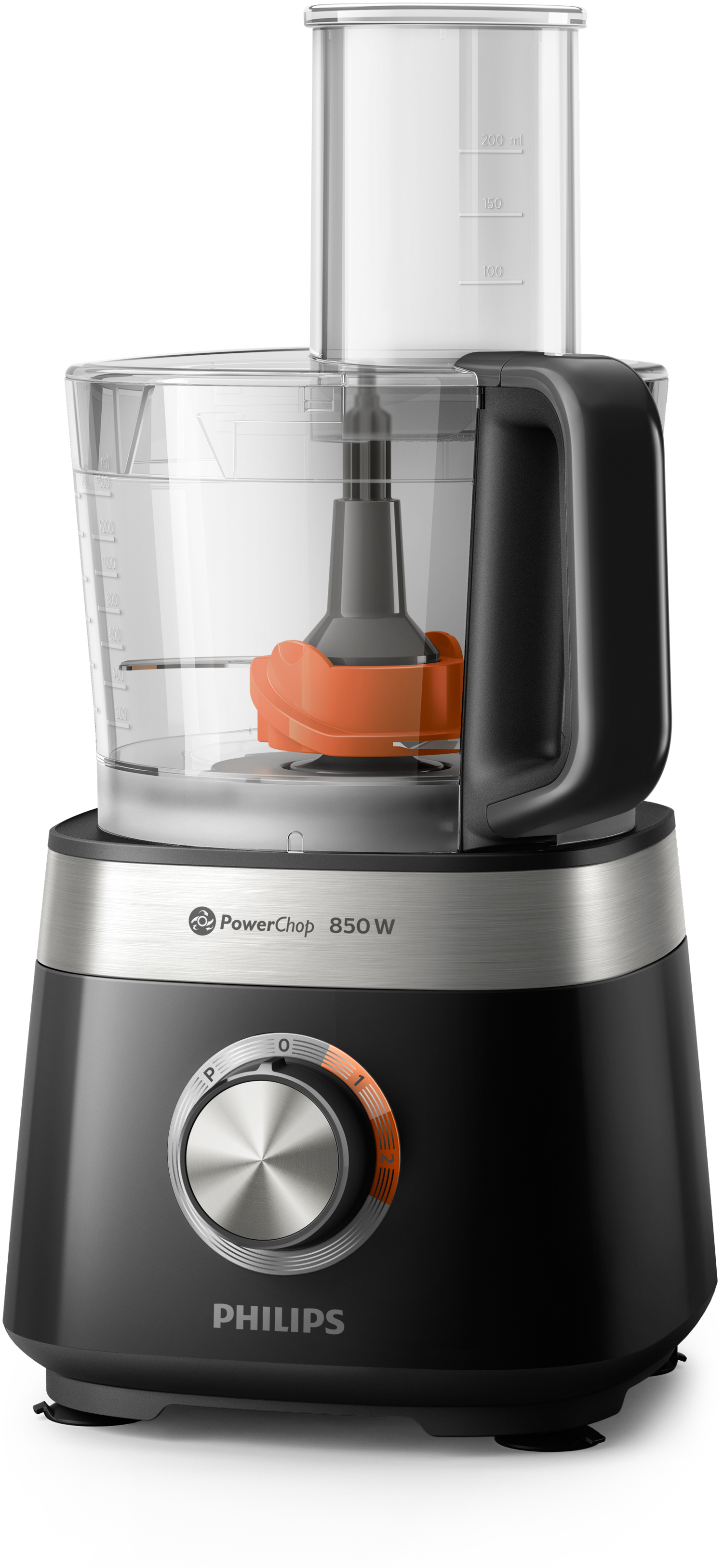 PHILIPS Food processor 850W improved 2.1l bowl 2in1 full metal disc emulsifying kneading citrus press grinding mill chopping blade french fries disc storage box 1L Blen