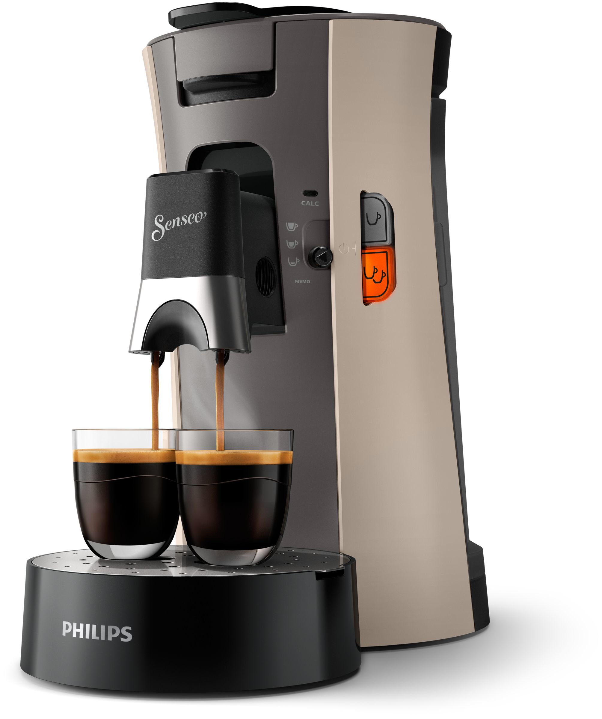 PHILIPS Coffee machine New Senseo Select Nougat/Cashmere Grey