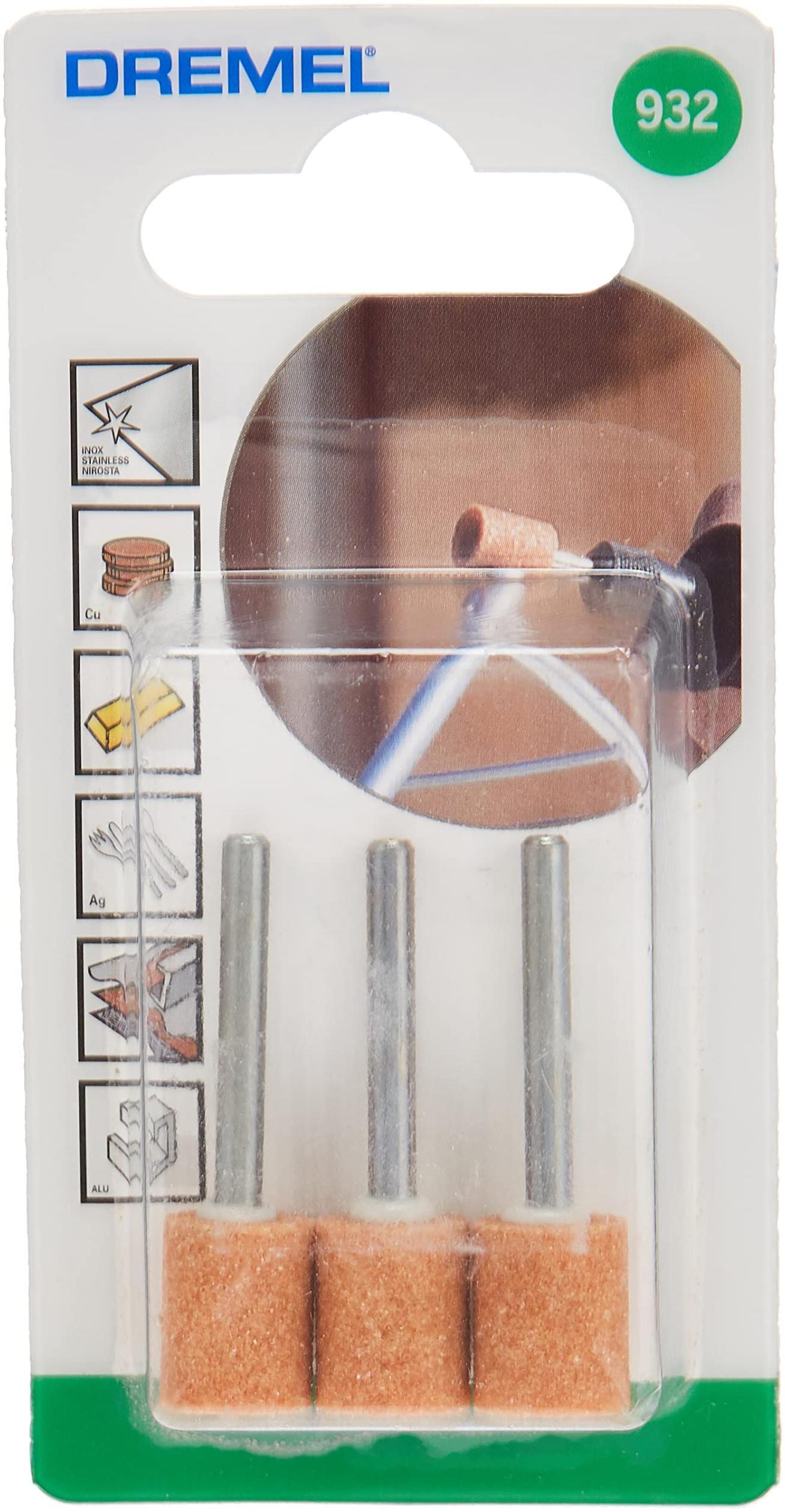 Dremel - Modèle du produit : Meule à rectifier 26150932JA oxyde d'aluminium 9.5 mm, lot de 3