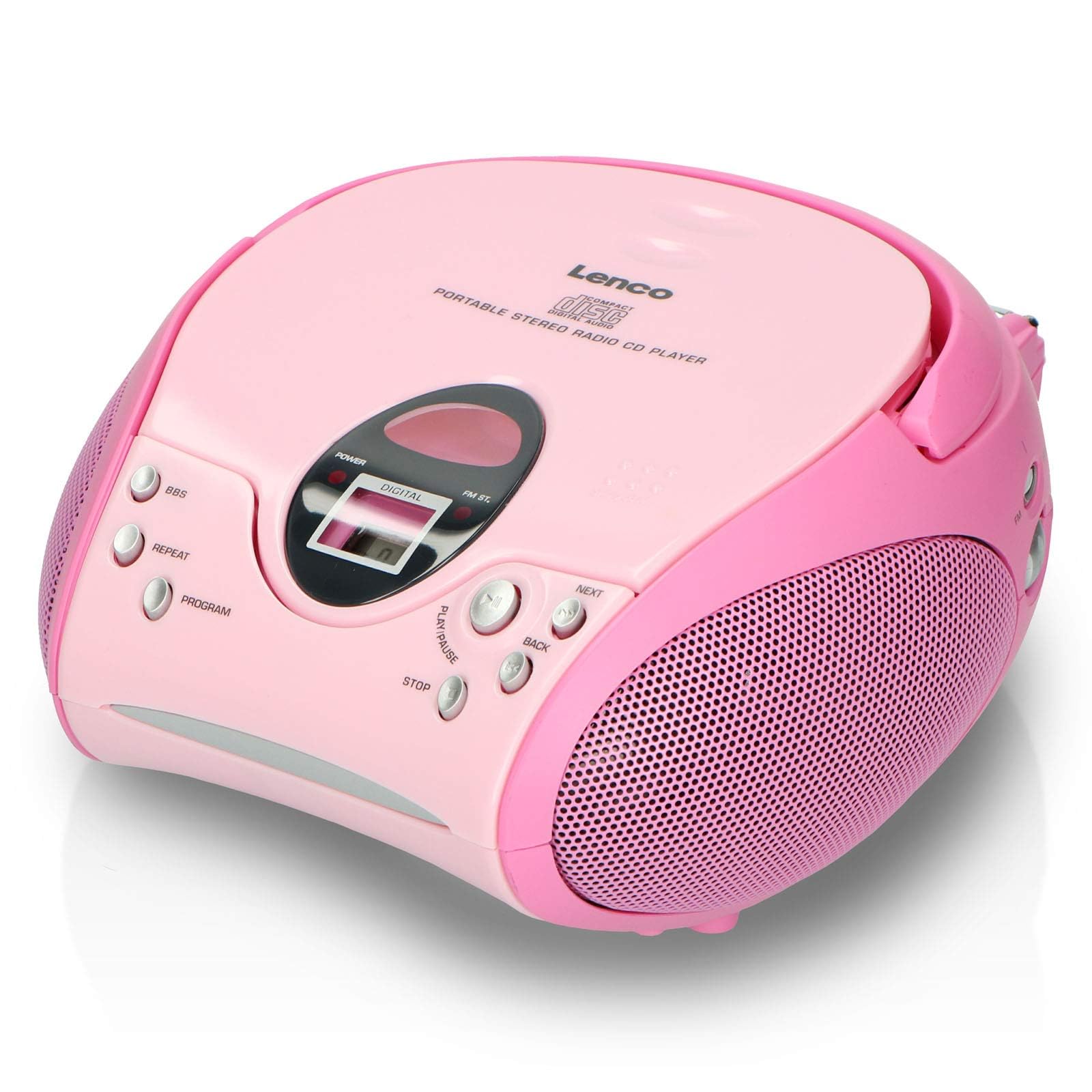 LENCO Radio FM portable avec CD Rose