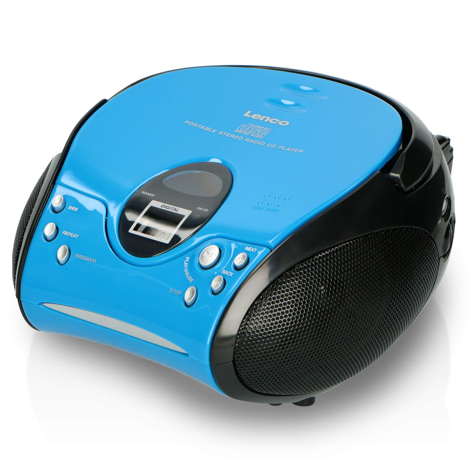 LENCO Radio FM portable avec CD Bleu / Noir