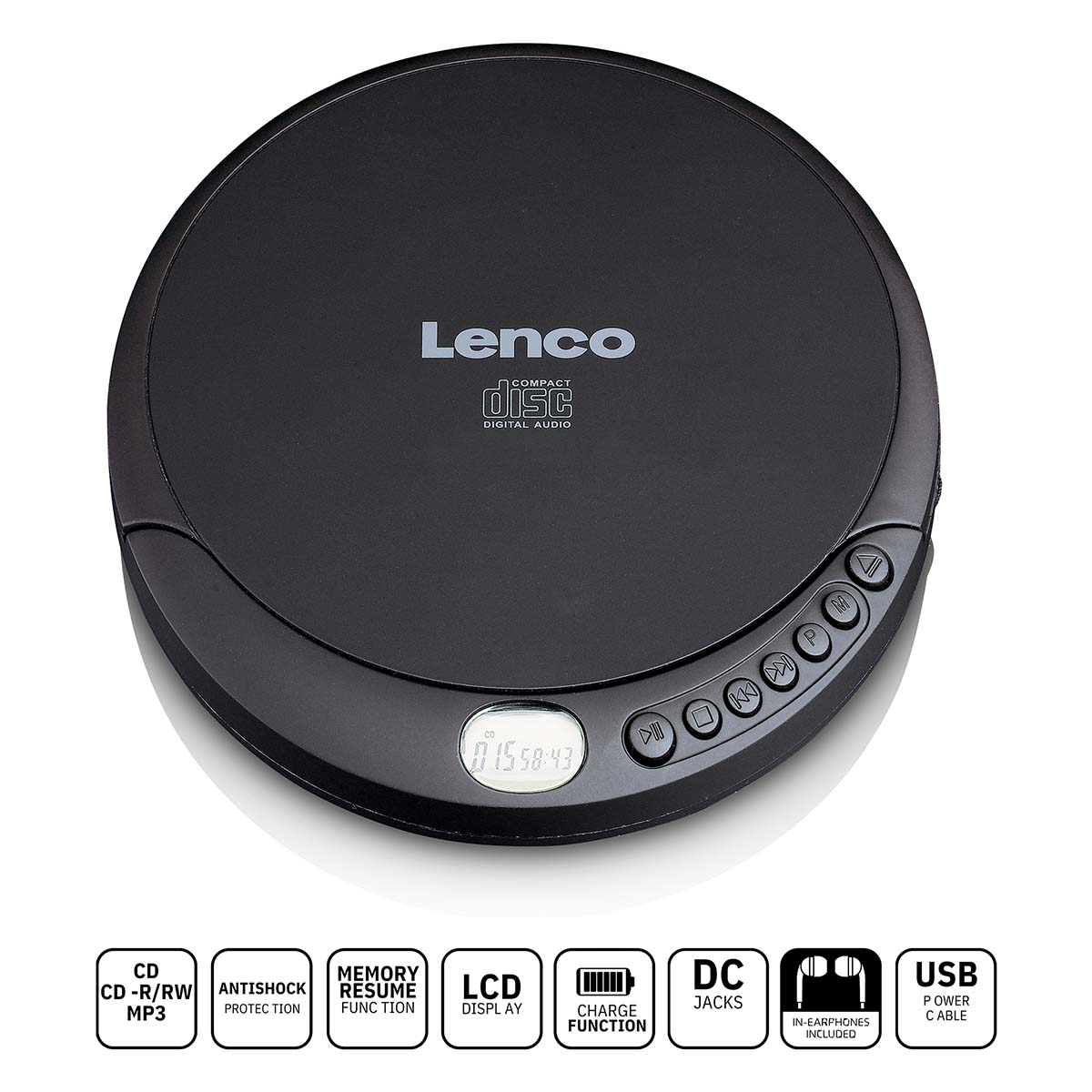 LENCO Lecteur CD portable avec fonction de recharge