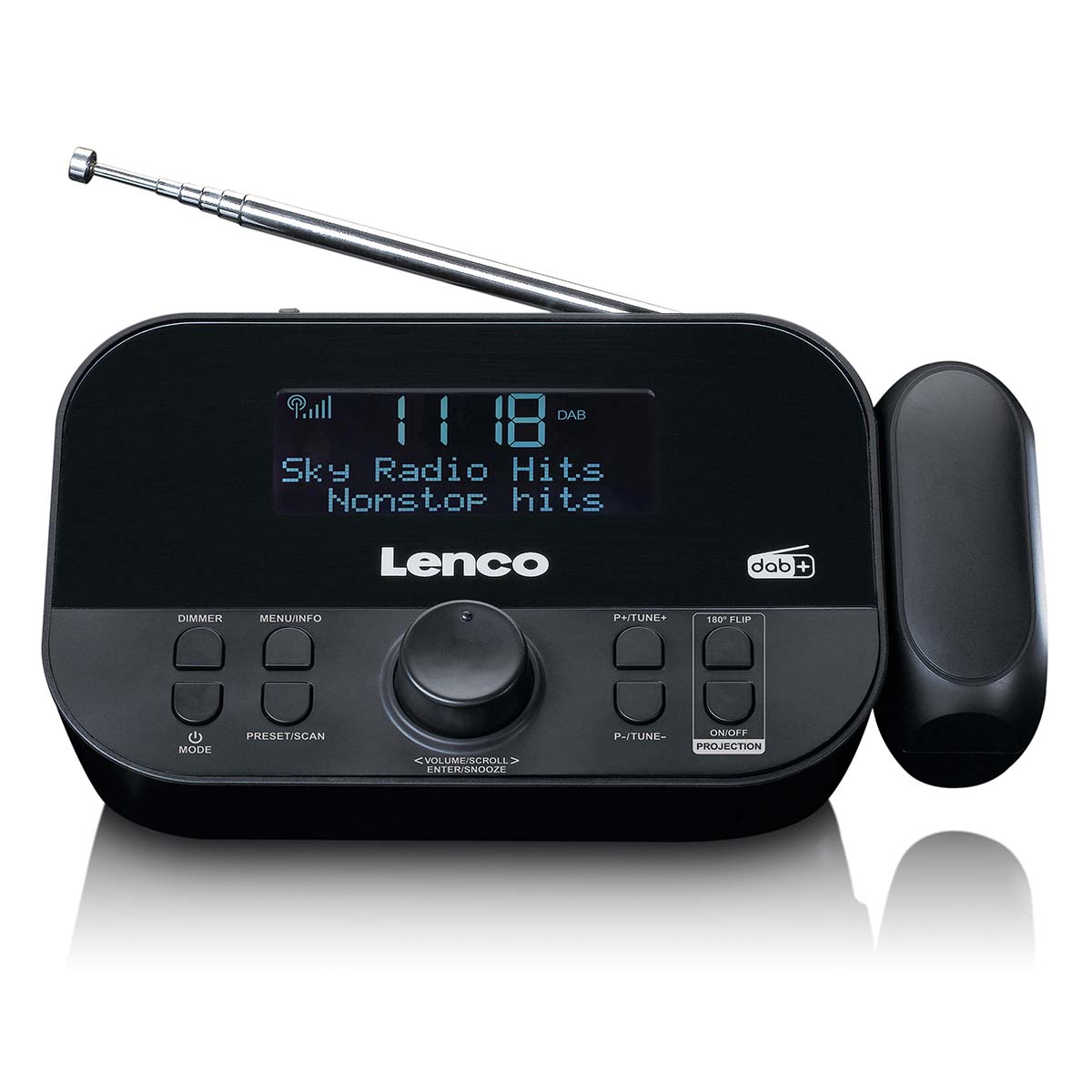 LENCO Radio-réveil DAB+, FM avec projection
