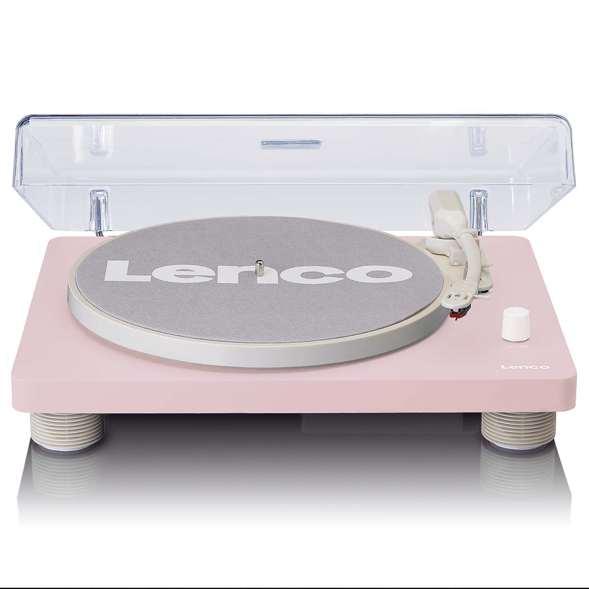 LENCO Turntable with built-in speakers USB Encoding Pink