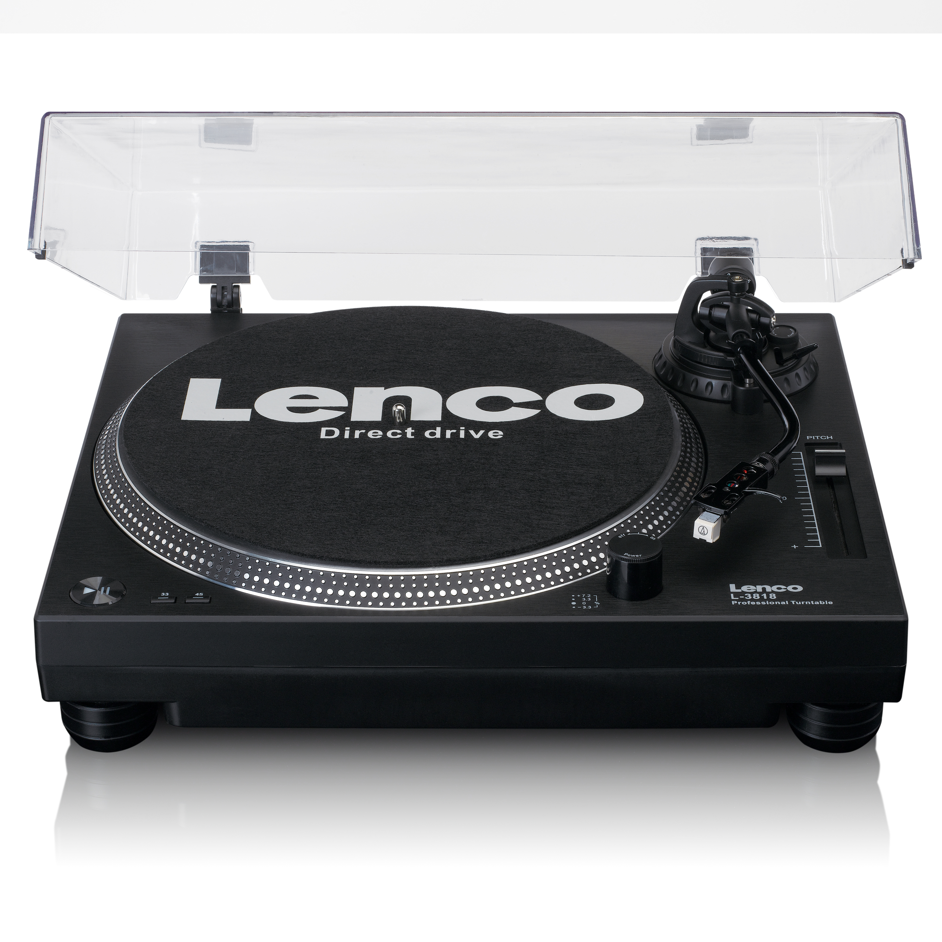 LENCO Lecteur de disques à entraînement direct avec encodage USB/PC Noir