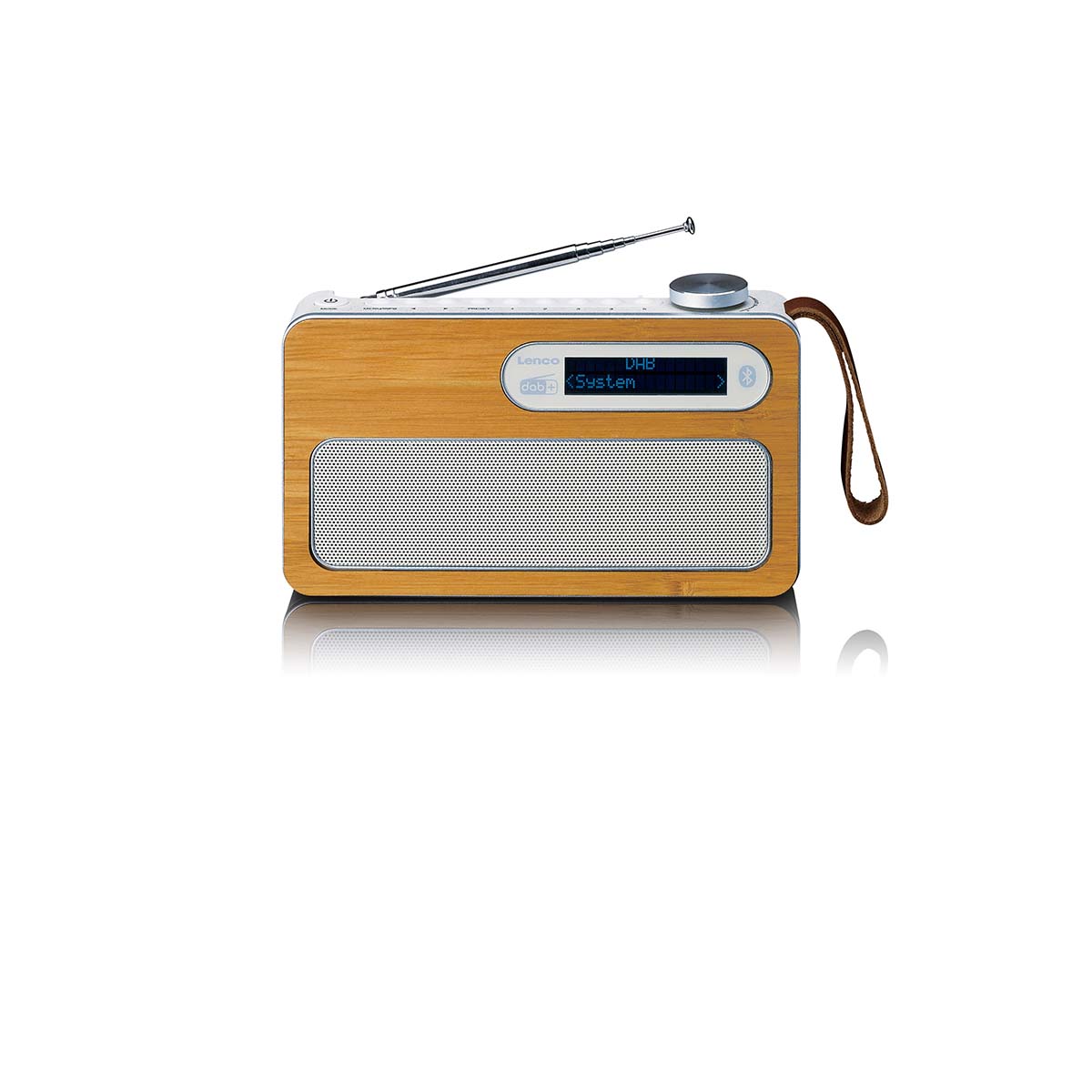 LENCO Radio DAB+ portable avec Bluetooth® Bambou écologique