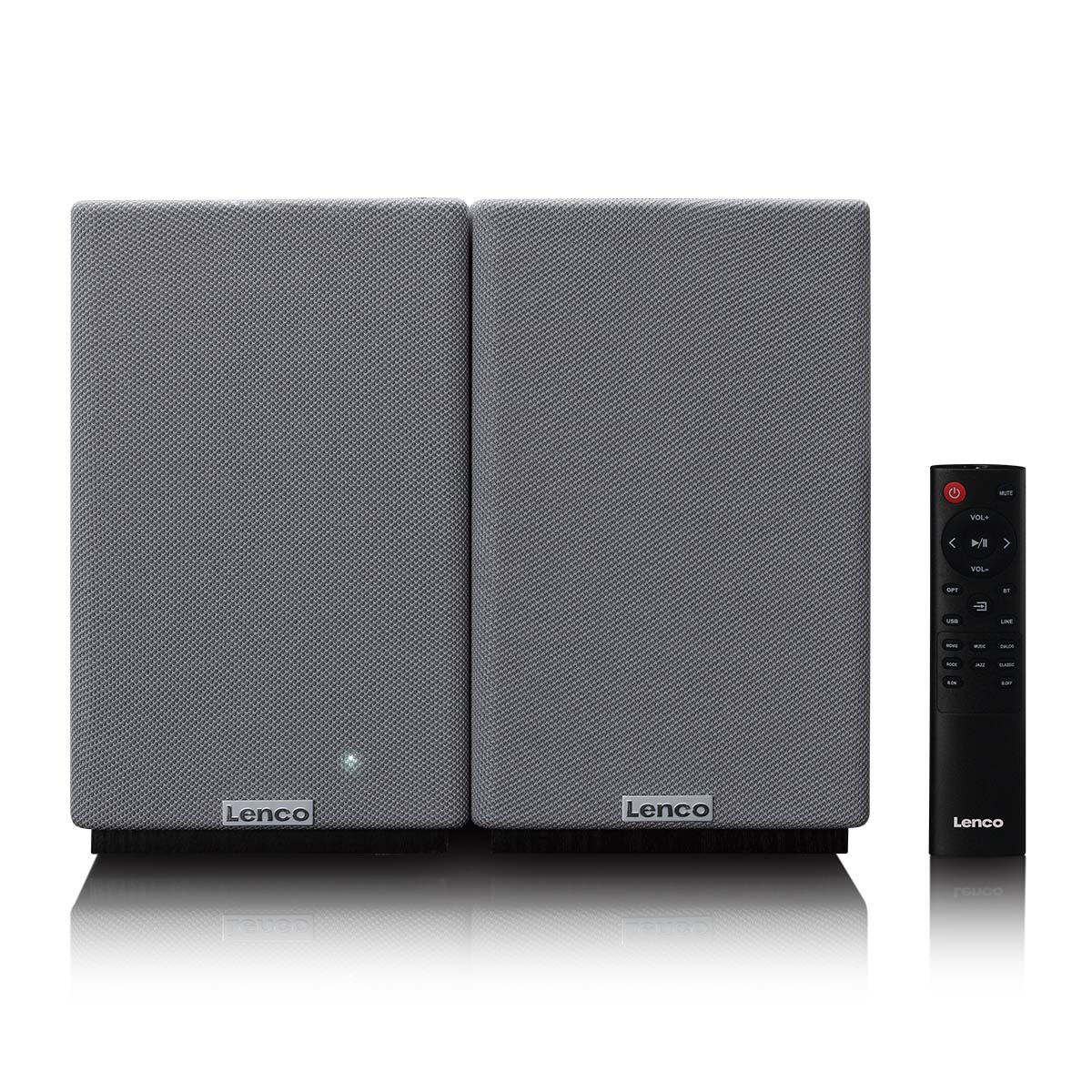 LENCO Haut-parleurs d'étagère 2 x 40W Gris