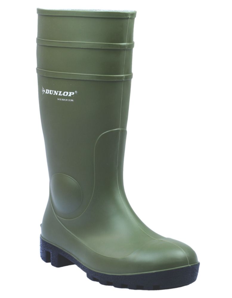 Dunlop Safety Bottes en caoutchouc de sécurité S5 Dunlop Protomastor 142VP vertes pointure 36
