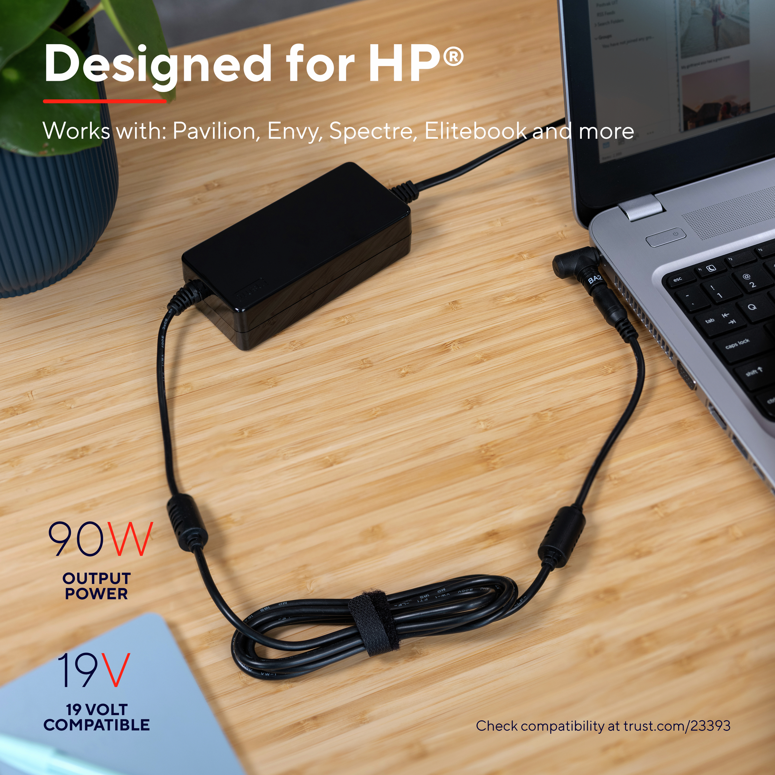 TRUST Chargeur universel compatible HP 90W - 4 embouts