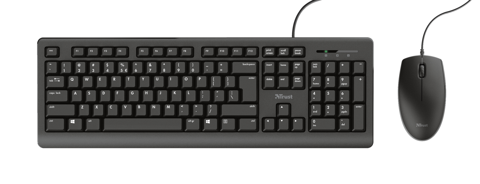 TRUST Primo Pack Clavier Souris Silencieux Alámbrico USB Noir