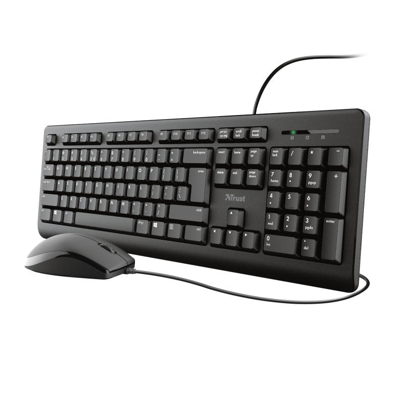 TRUST Pack souris et clavier TKM-250 noirs