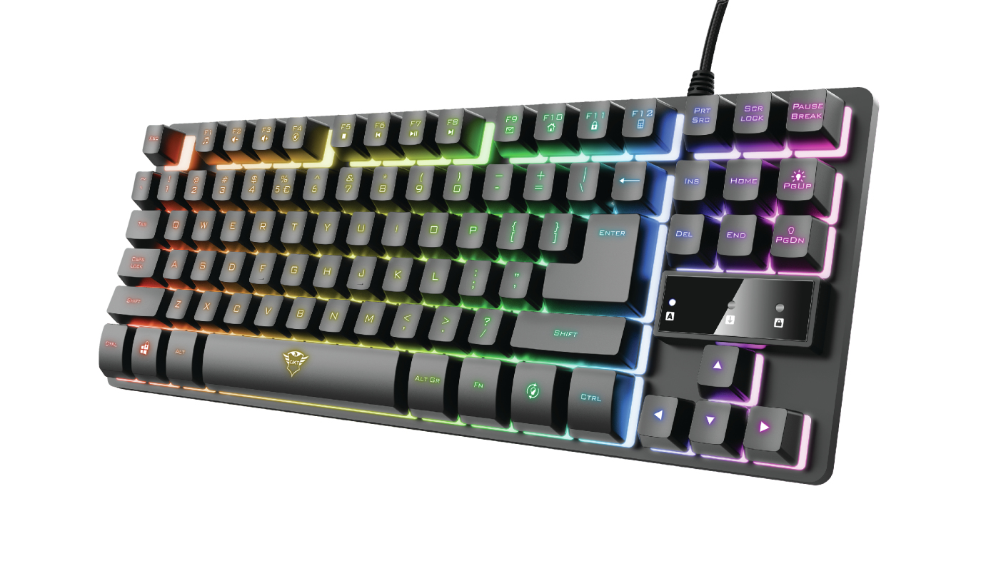 TRUST GXT 833 Clavier de jeu Thado rétroéclairé TKL