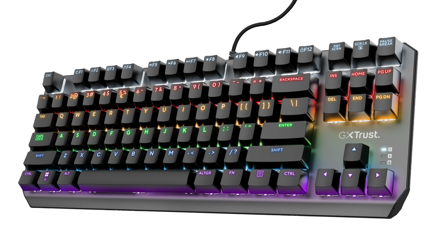 TRUST GXT 834 Callaz TKL Clavier Gamer Mécanique RGB Switch Rouge