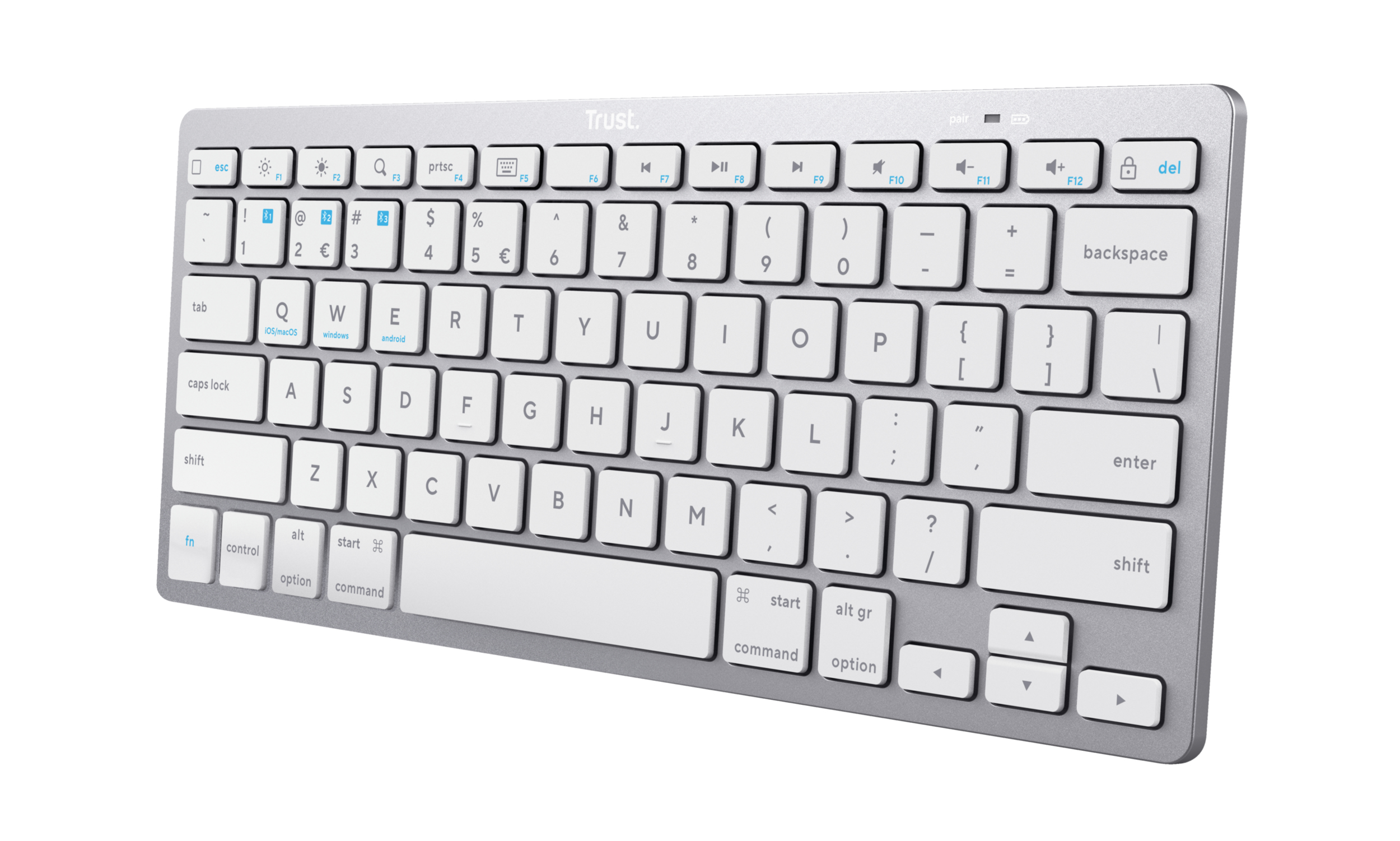 TRUST Compact Clavier Sans Fil Argent