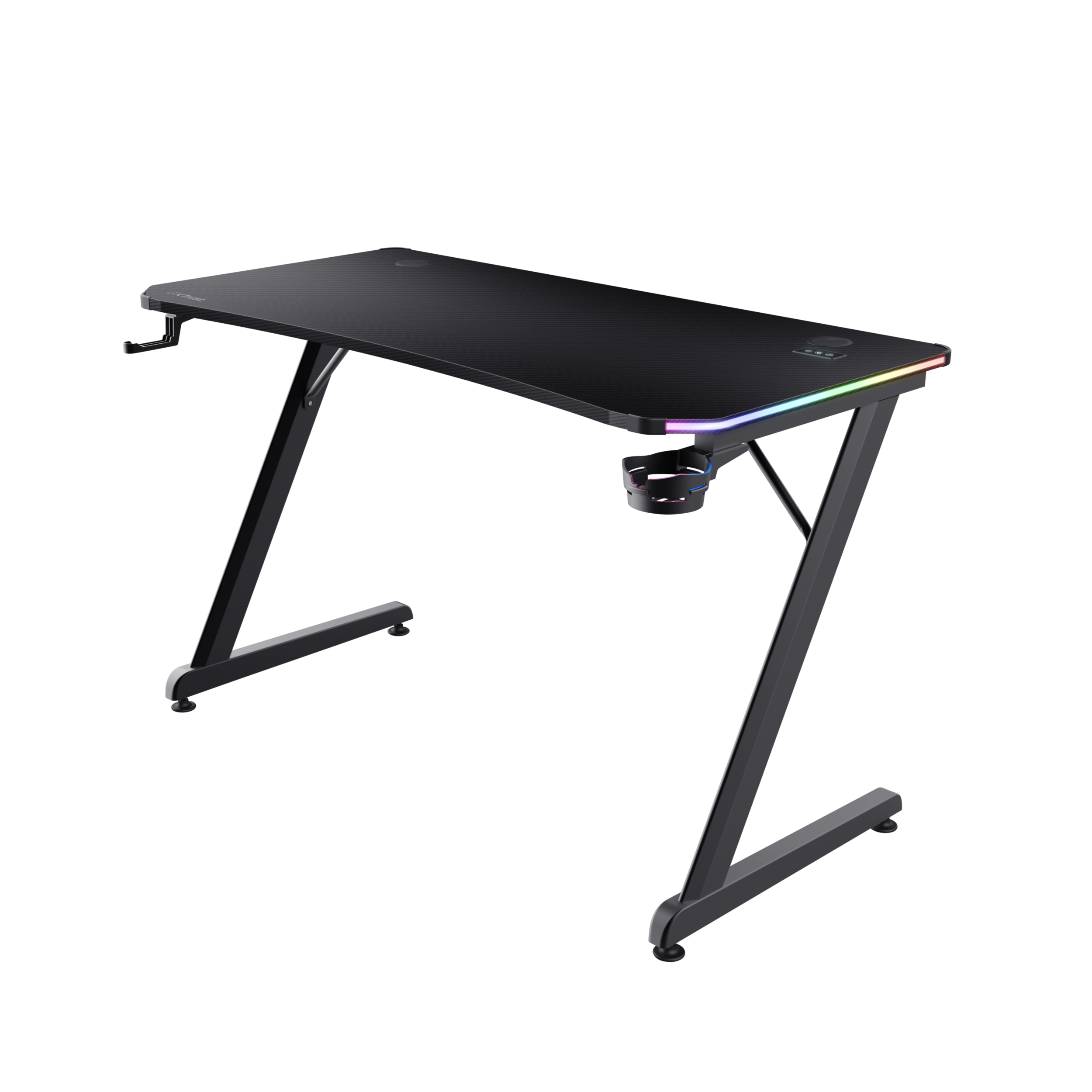 TRUST Bureau de jeu GXT 709 Luminus 120 x 60 cm RGB Noir