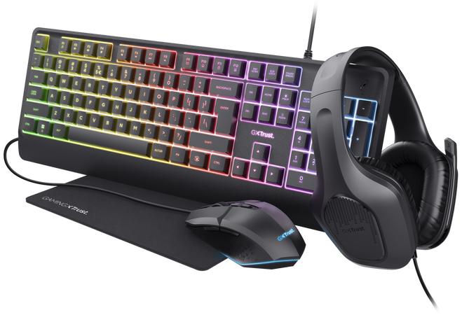 TRUST Modèle du produit : clavier gamer sans fil pack gaming quadrox