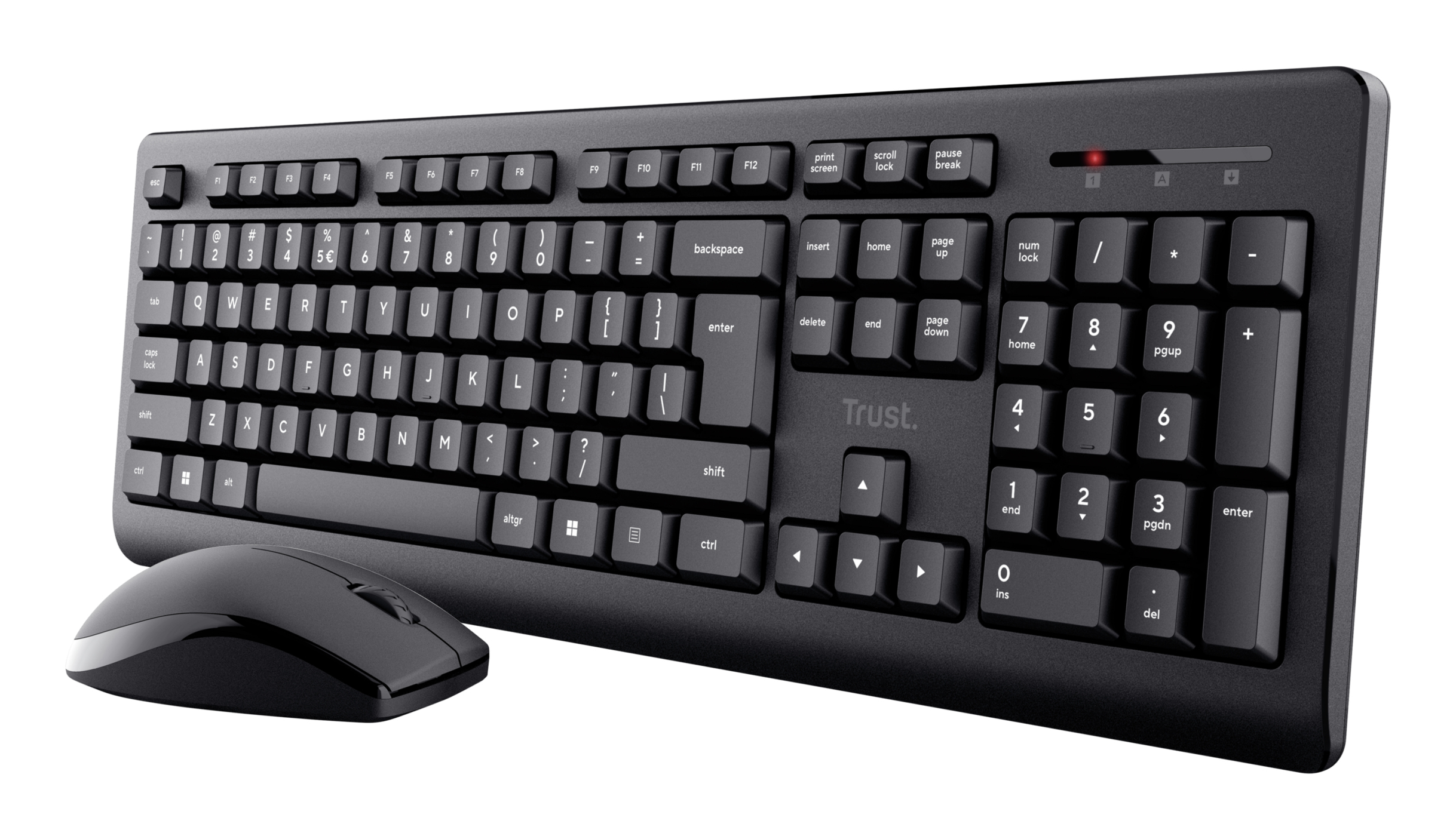 TRUST Primo Wireless Deskset Pack Clavier et souris sans fil Noir