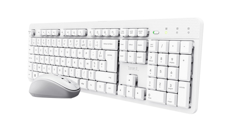TRUST Ody II Keyboard and Silent Wireless Mouse Pack White AZERTY (FR)